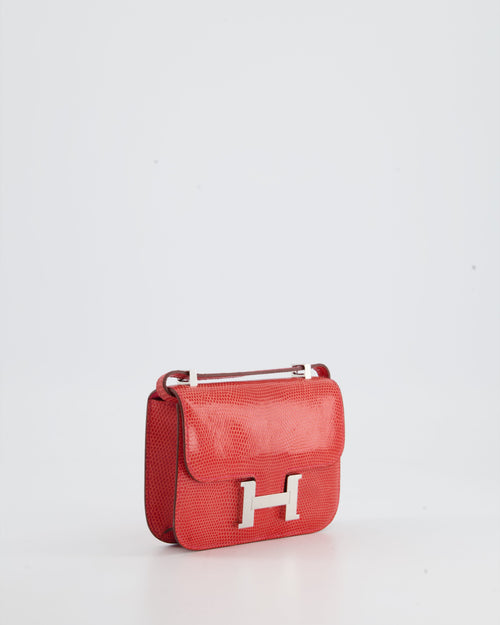 *RARE* Hermès Constance II Micro Bag in Rouge Lizard with Palladium Hardware