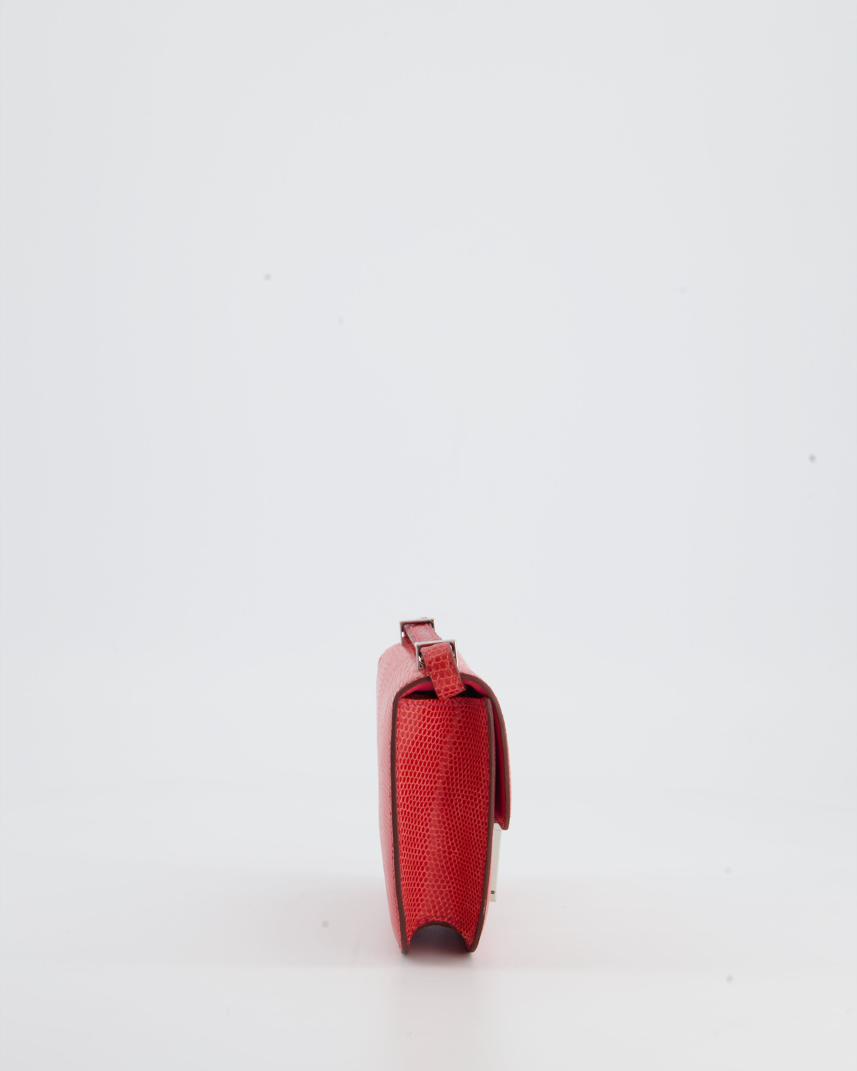 *RARE* Hermès Constance II Micro Bag in Rouge Lizard with Palladium Hardware