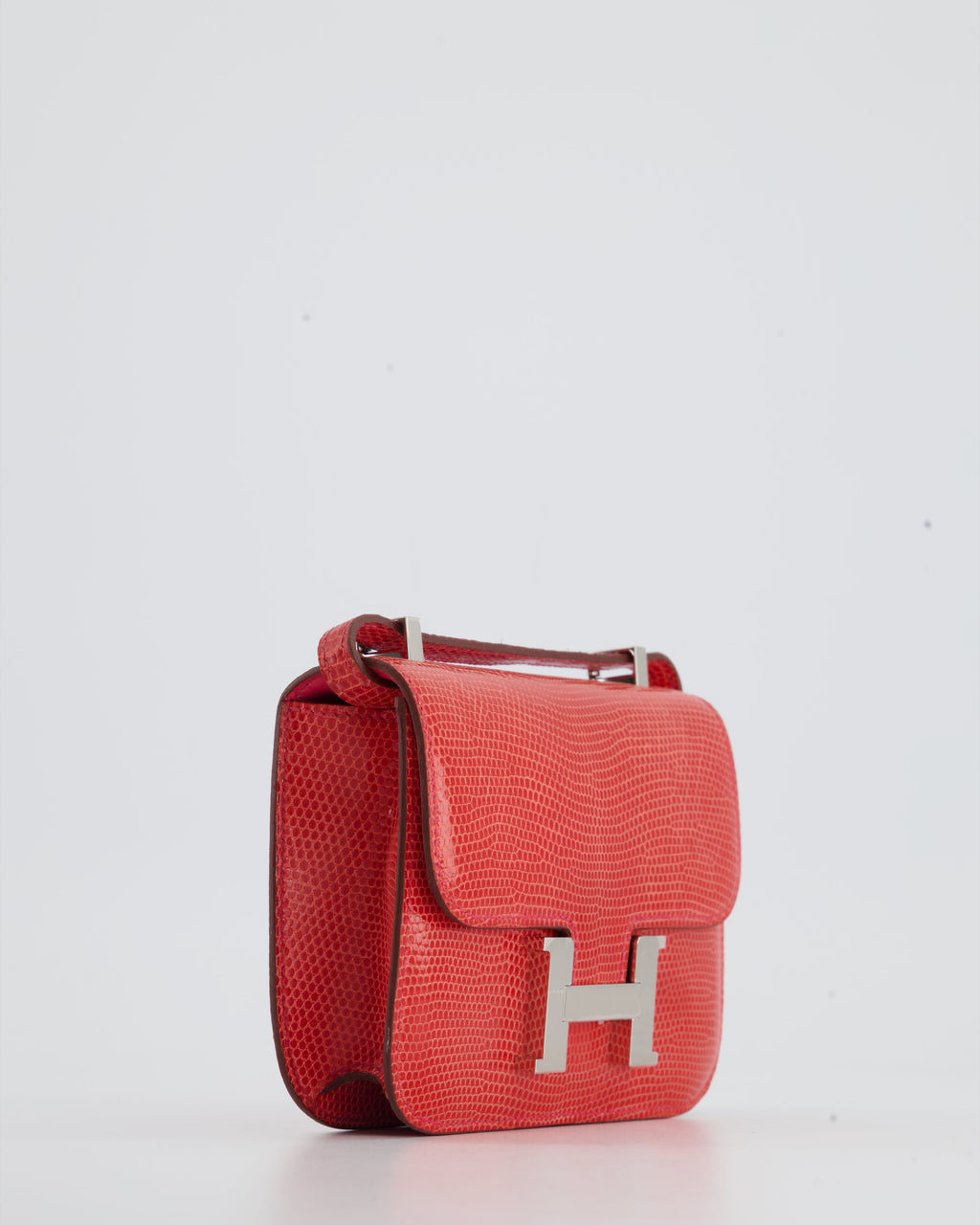 *RARE* Hermès Constance II Micro Bag in Rouge Lizard with Palladium Hardware