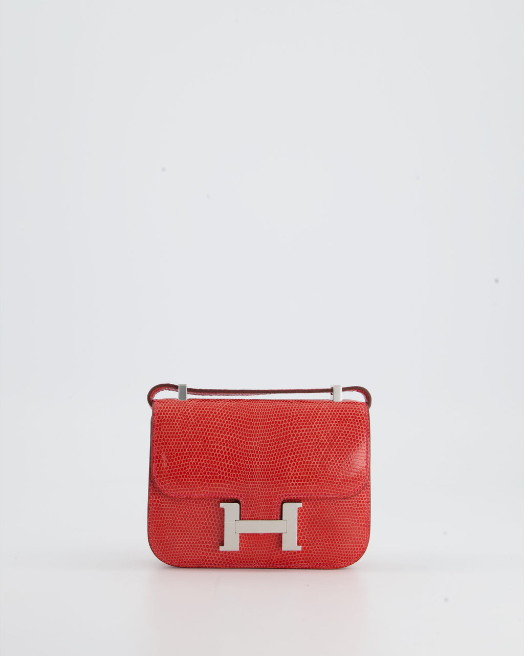 *RARE* Hermès Constance II Micro Bag in Rouge Lizard with Palladium Hardware