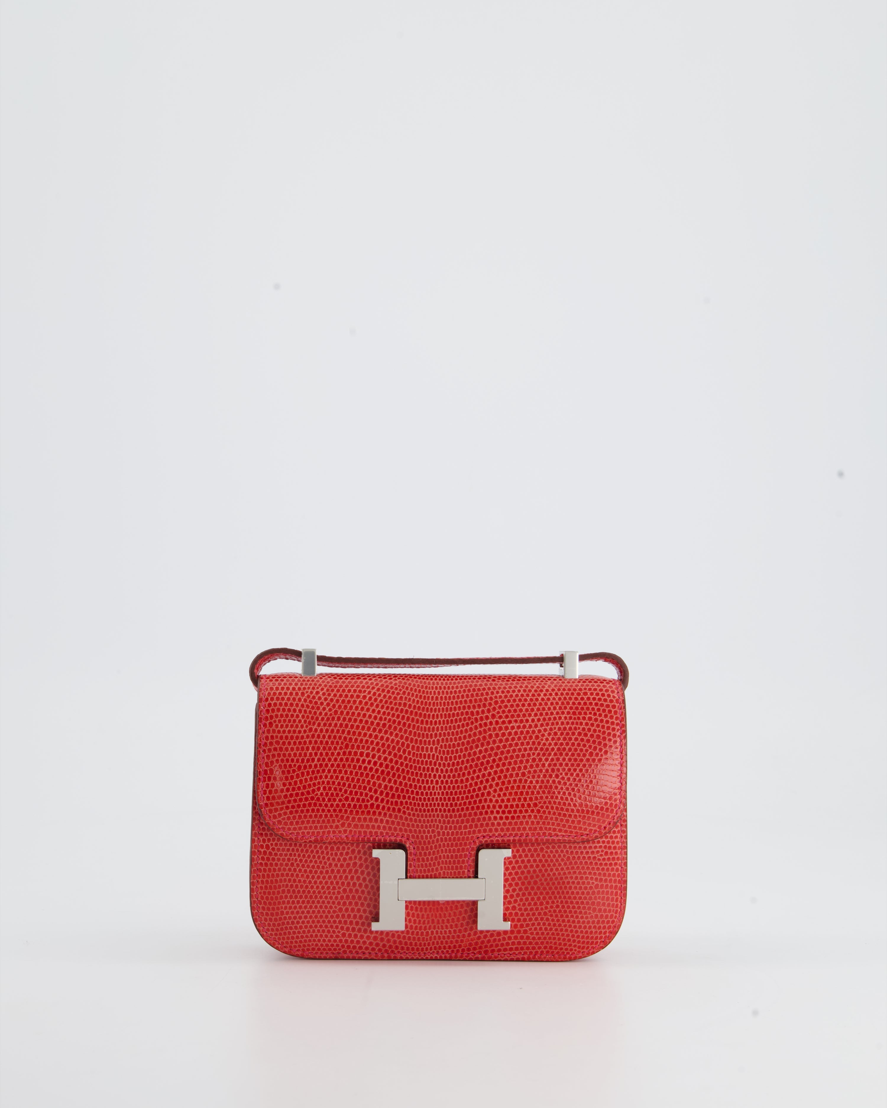 *RARE* Hermès Constance II Micro Bag in Rouge Lizard with Palladium Hardware