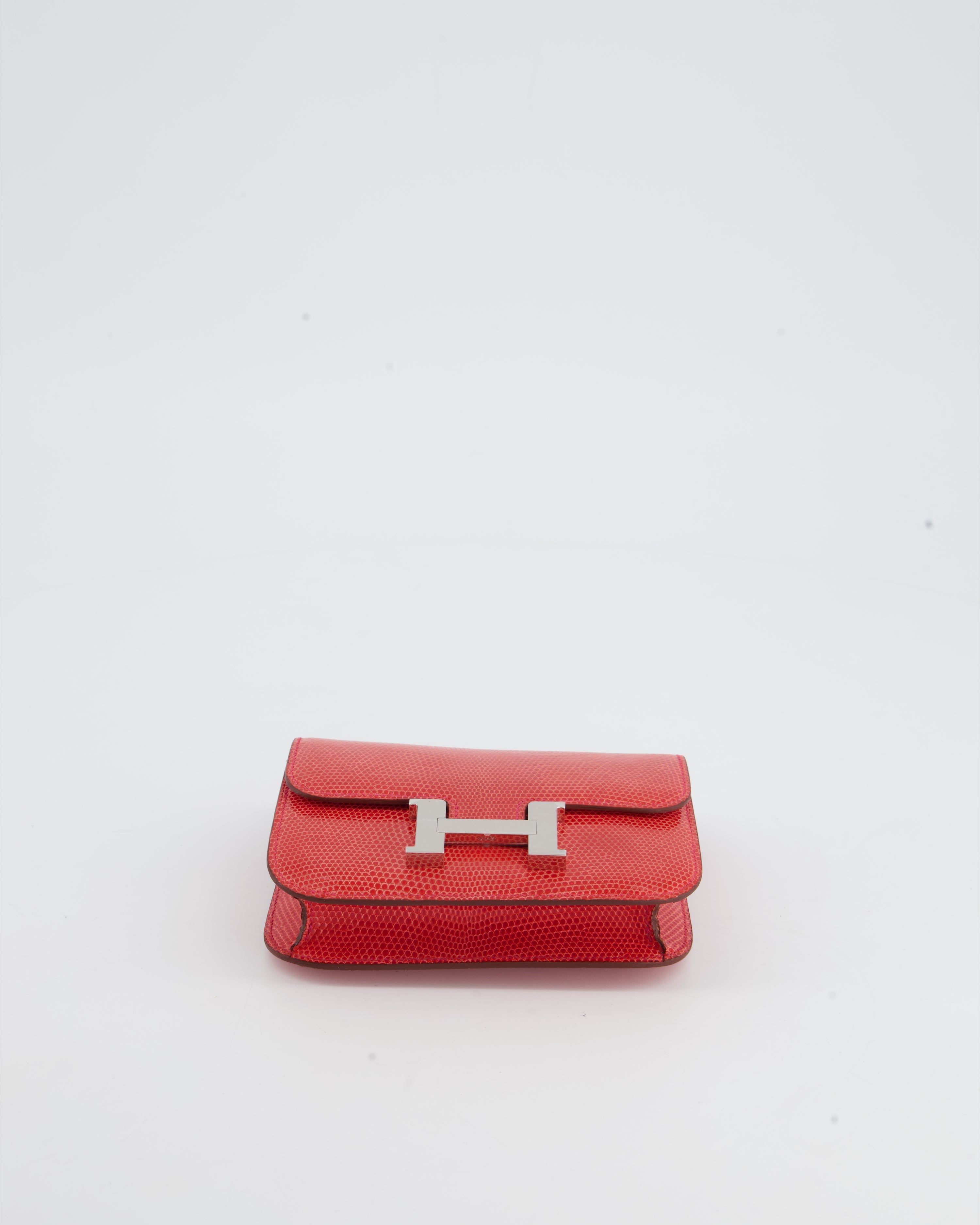 *RARE* Hermès Constance II Micro Bag in Rouge Lizard with Palladium Hardware