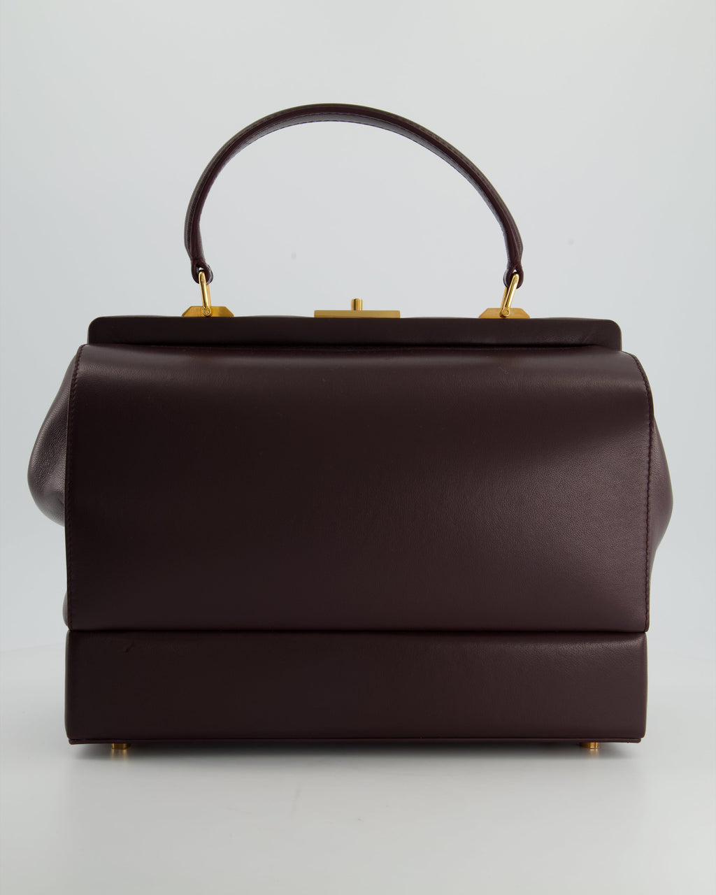 *RUNWAY PIECE* Gabriela Hearst Burgundy Chapman Bag In Calf Leather and Gold Hardware RRP £1550