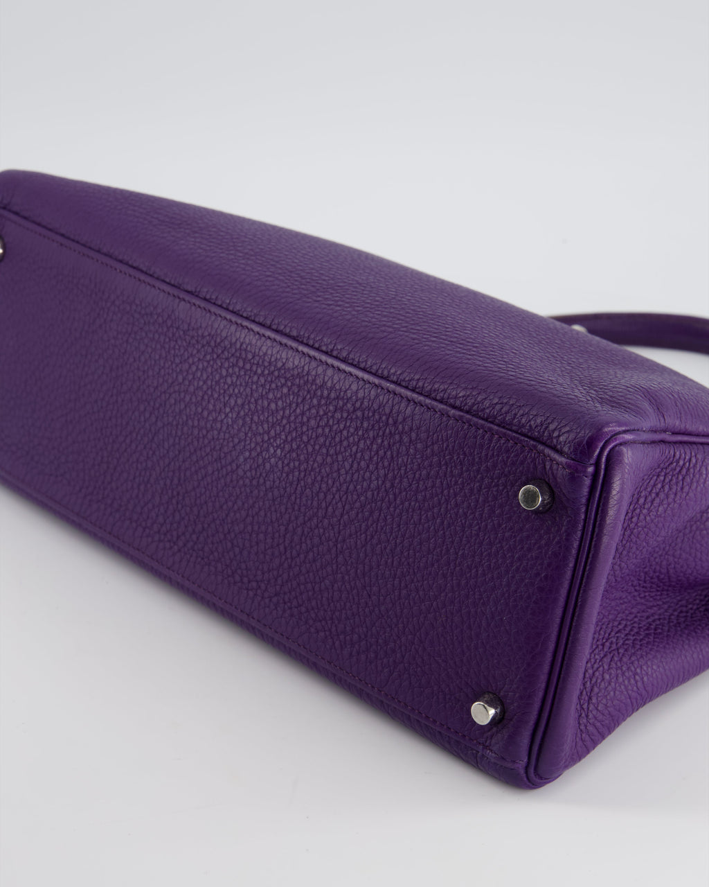 Hermès Kelly 35 Retourne Bag in Iris Togo Leather with Palladium Hardware