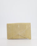 Bottega Veneta Beige Stingray Envelope Double Flap Clutch Bag