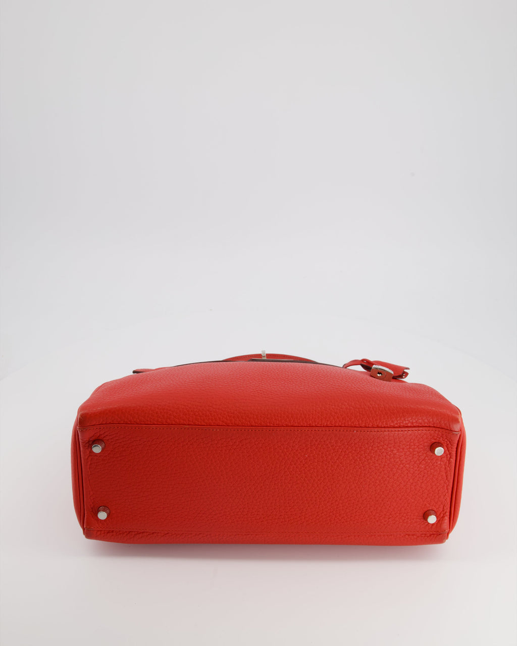 Hermès Kelly 32 Retourne Bag in Geranium Togo Leather and Palladium Hardware
