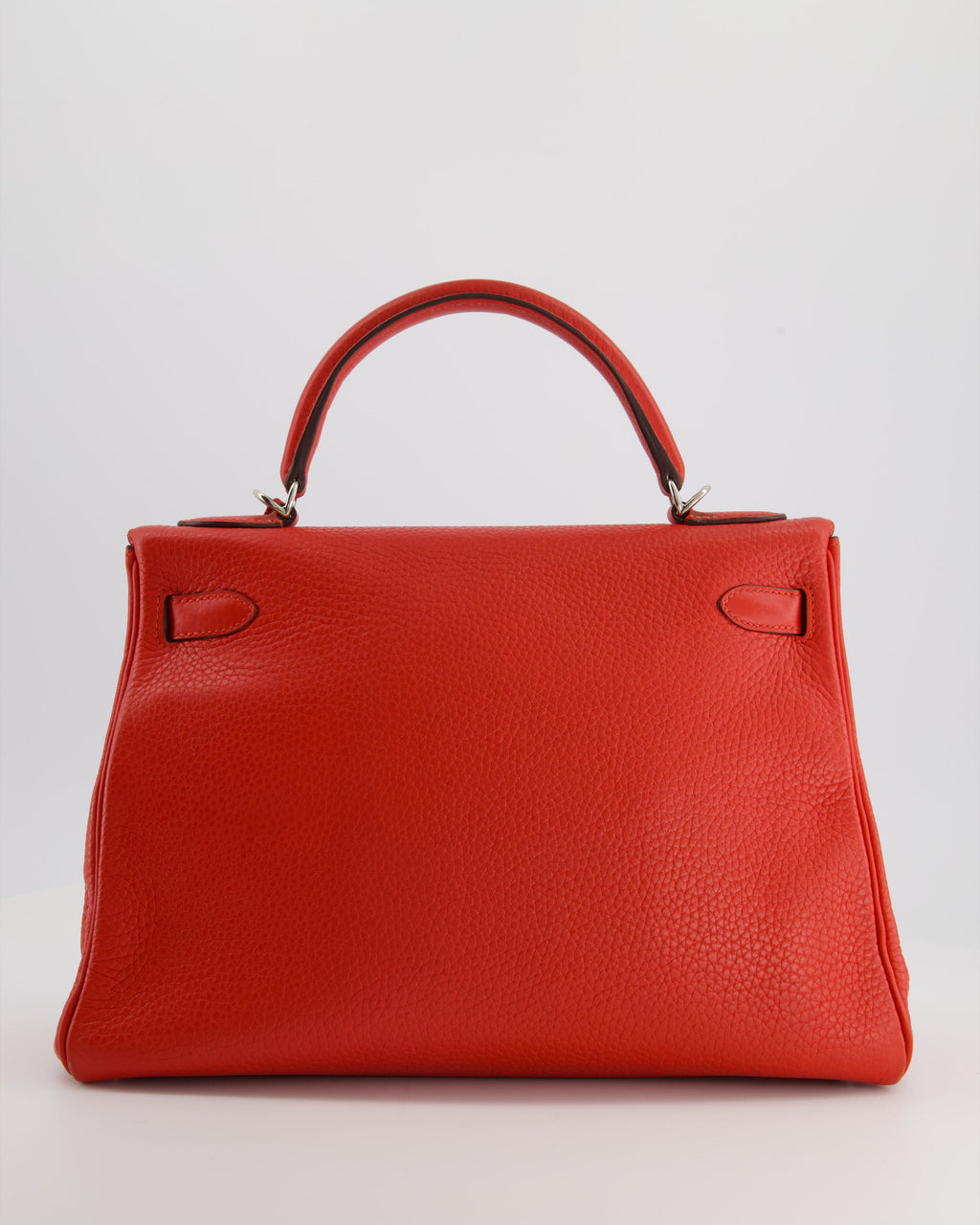 Hermès Kelly 32 Retourne Bag in Geranium Togo Leather and Palladium Hardware