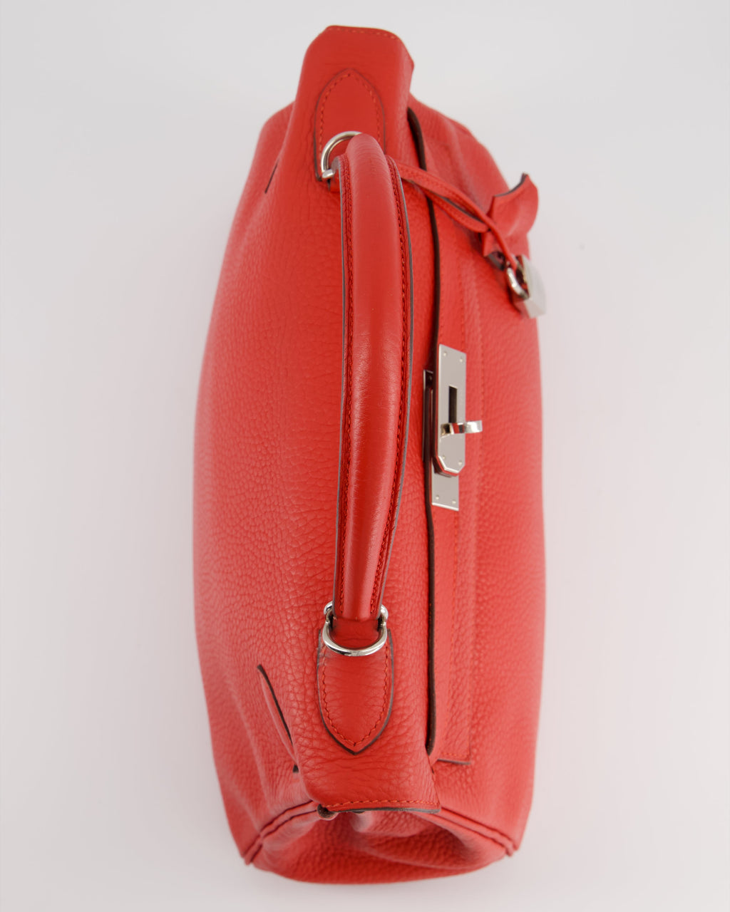 Hermès Kelly 32 Retourne Bag in Geranium Togo Leather and Palladium Hardware