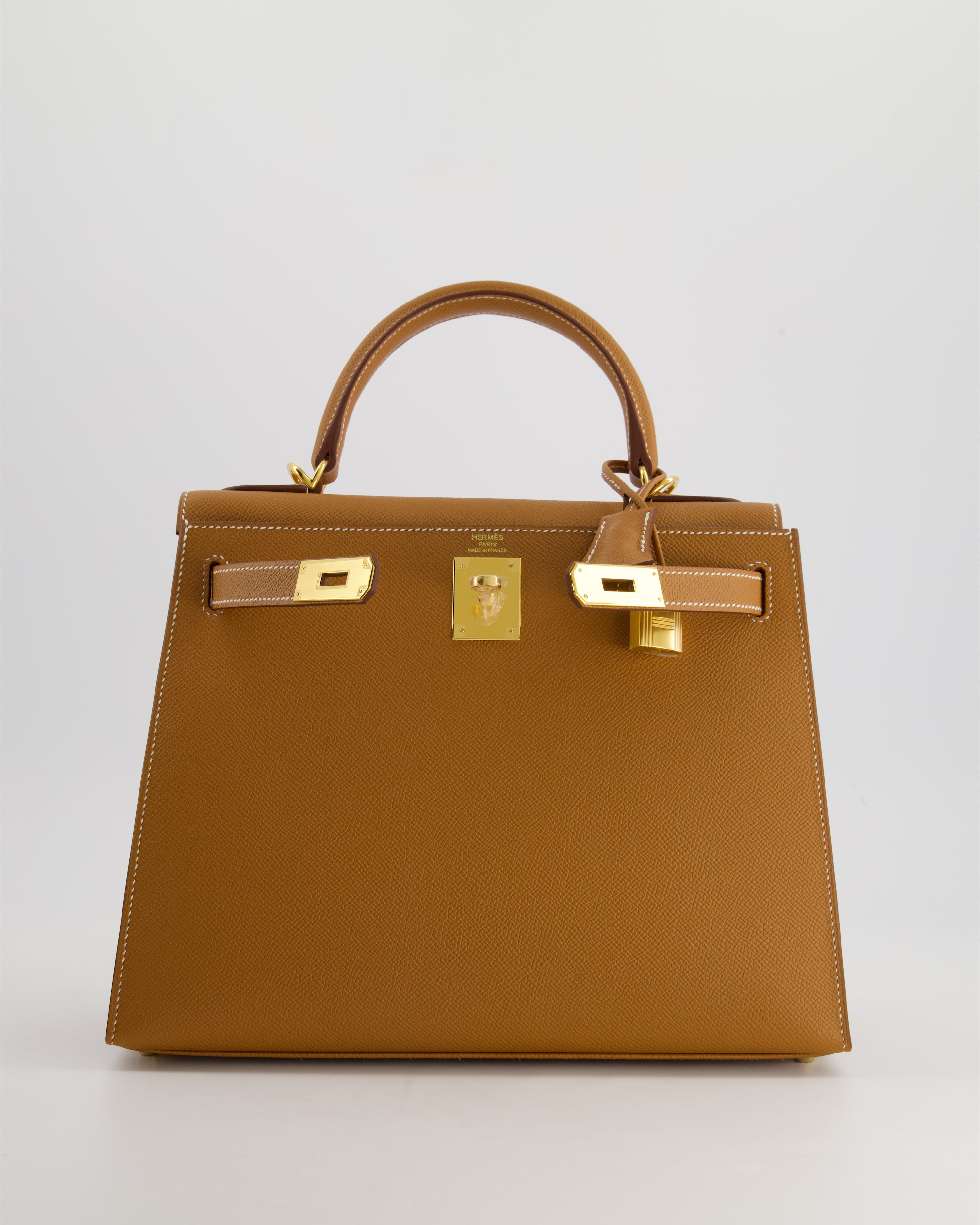 *HOLY GRAIL* Hermès Kelly 28 Sellier  Bag in Gold Epsom Leather with Gold Hardware