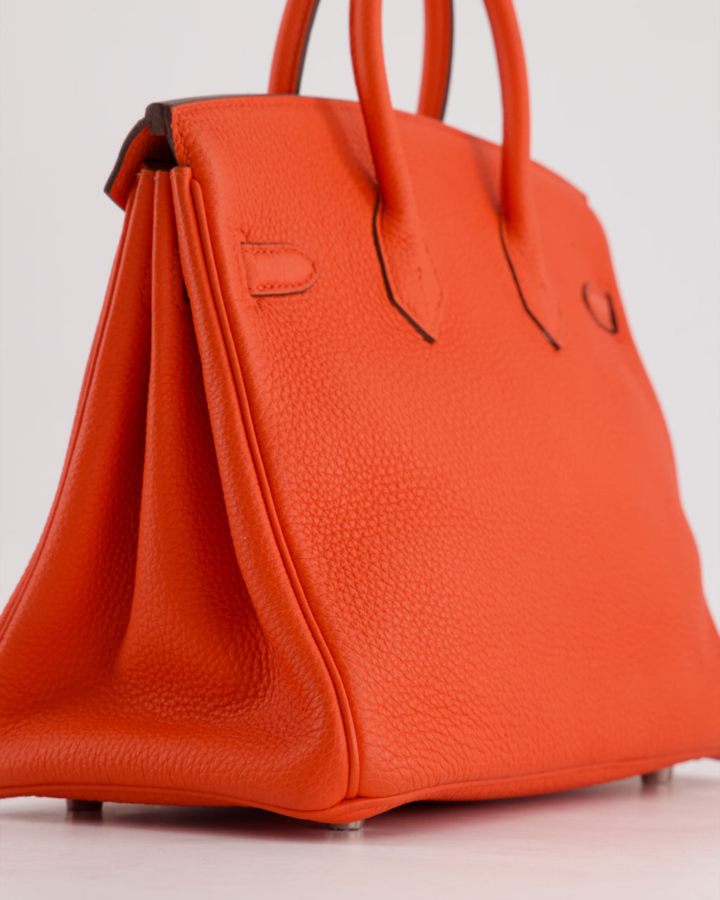 Hermès Birkin 25 Retourne Bag in Capucine Togo Leather and Palladium Hardware
