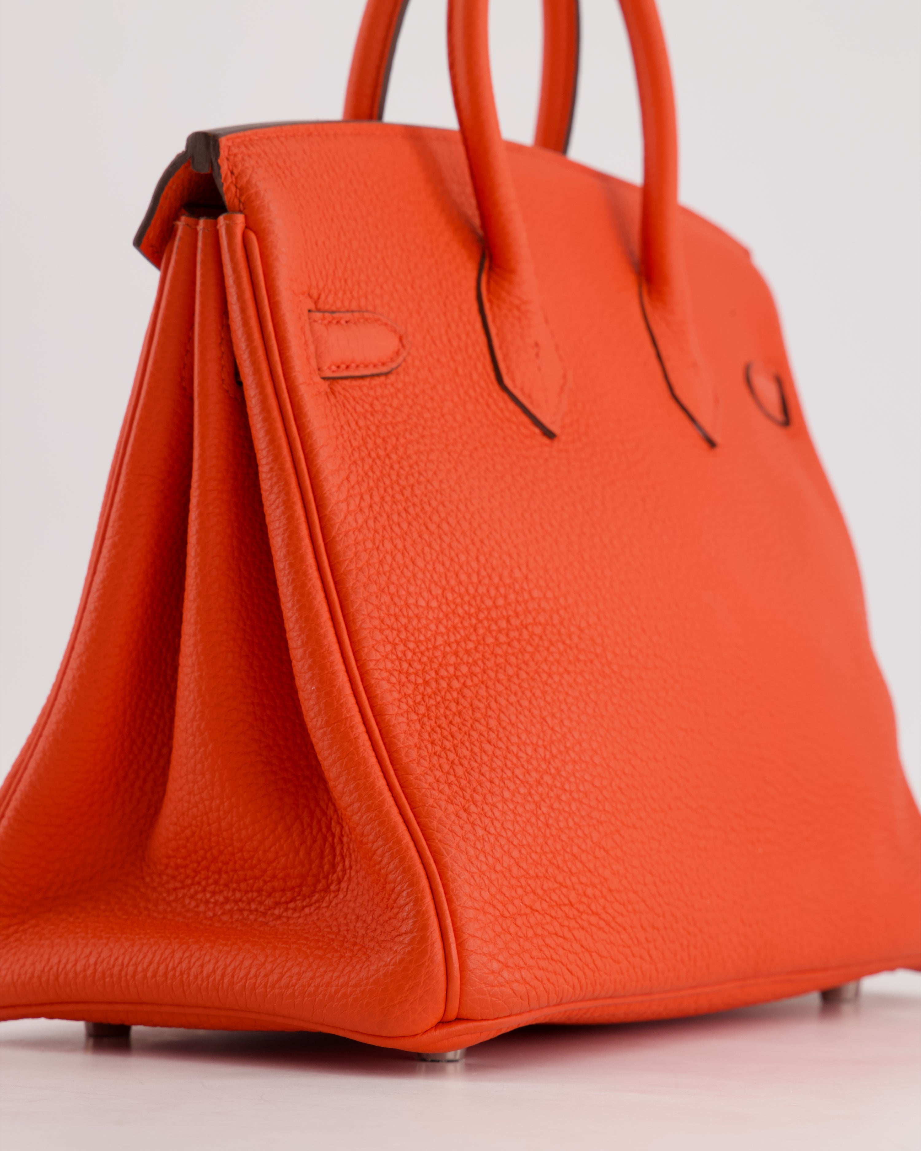 Hermès Birkin 25 Retourne Bag in Capucine Togo Leather and Palladium Hardware