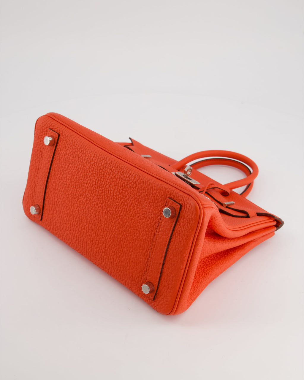 Hermès Birkin 25 Retourne Bag in Capucine Togo Leather and Palladium Hardware