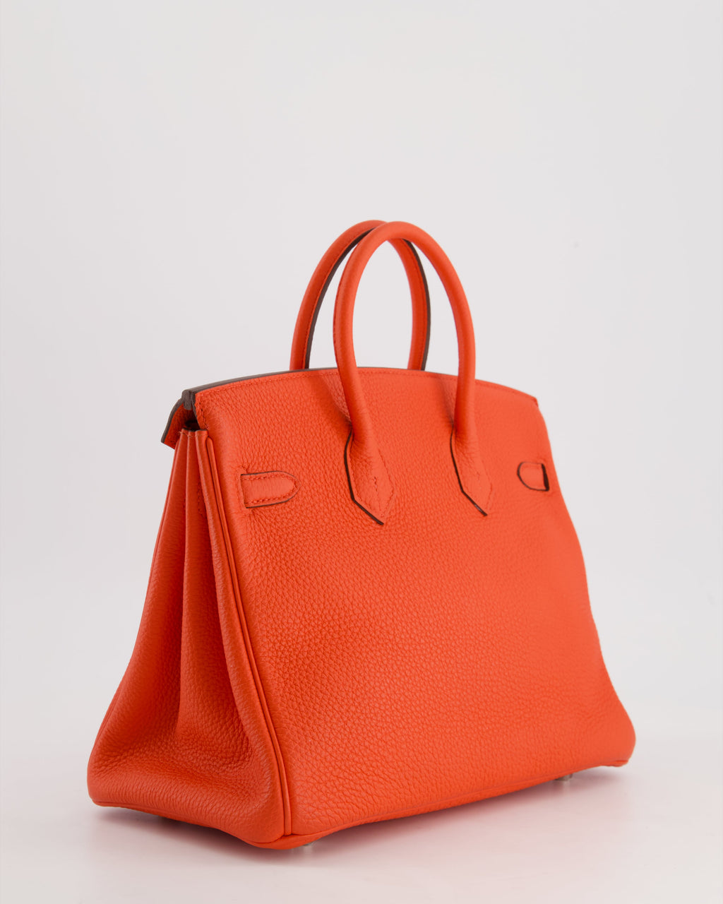 Hermès Birkin 25 Retourne Bag in Capucine Togo Leather and Palladium Hardware