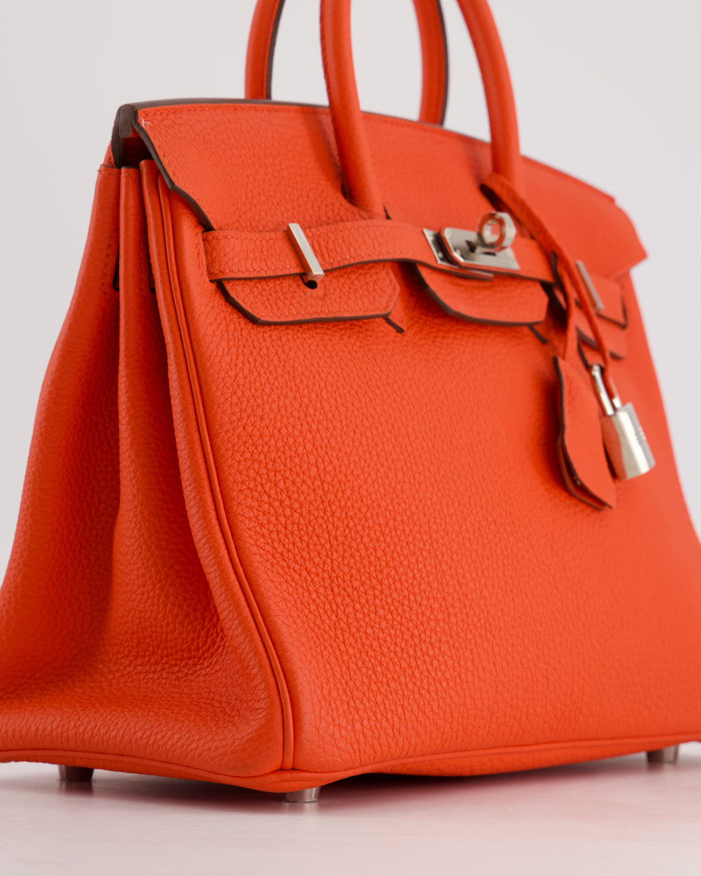 Hermès Birkin 25 Retourne Bag in Capucine Togo Leather and Palladium Hardware