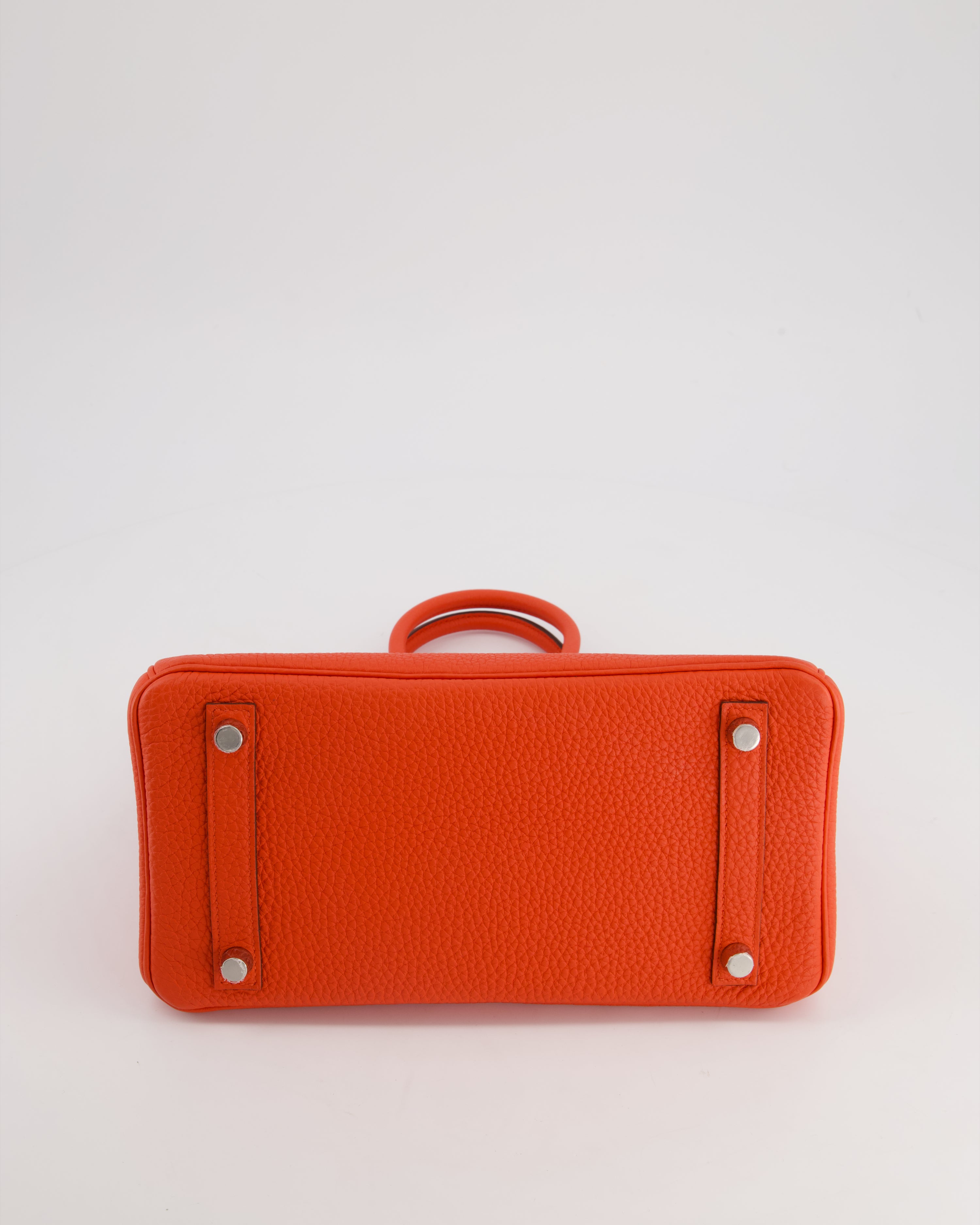 Hermès Birkin 25 Retourne Bag in Capucine Togo Leather and Palladium Hardware