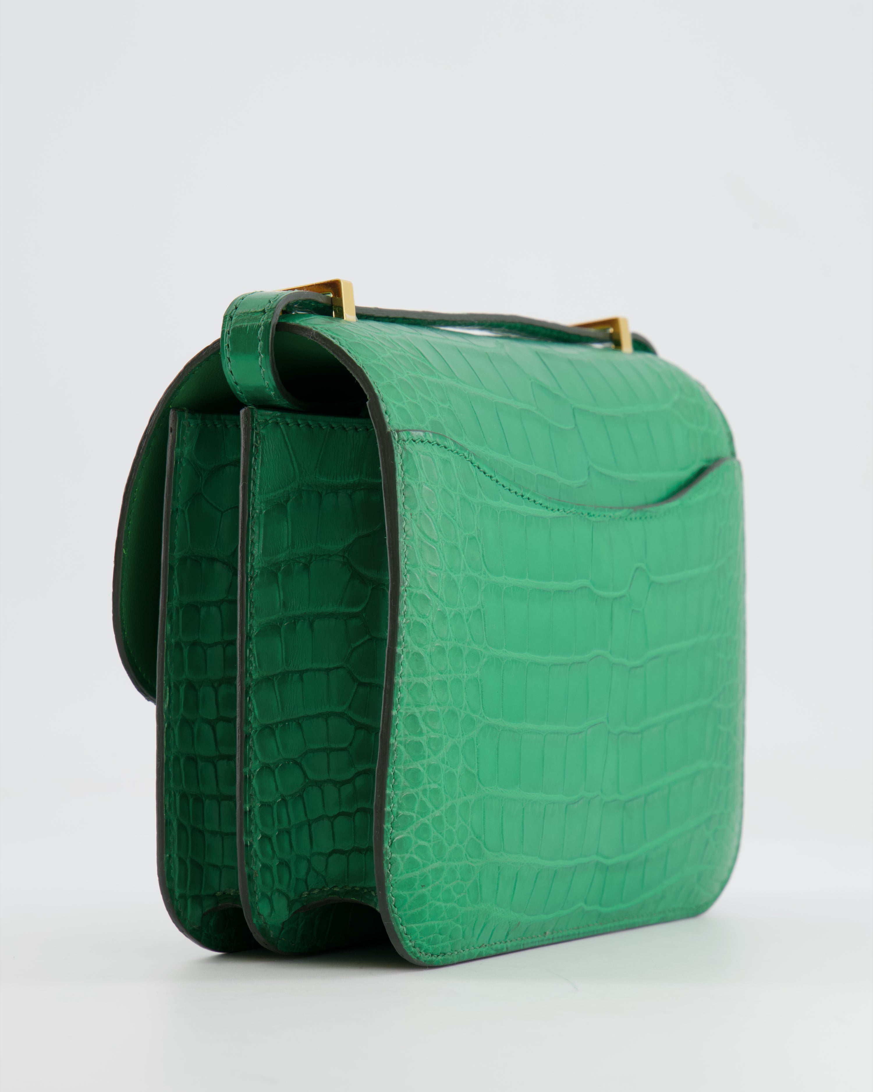 *STORE FRESH* Hermès Constance III 18 Bag in Cactus Alligator Mississippiensis Leather with Gold Hardware