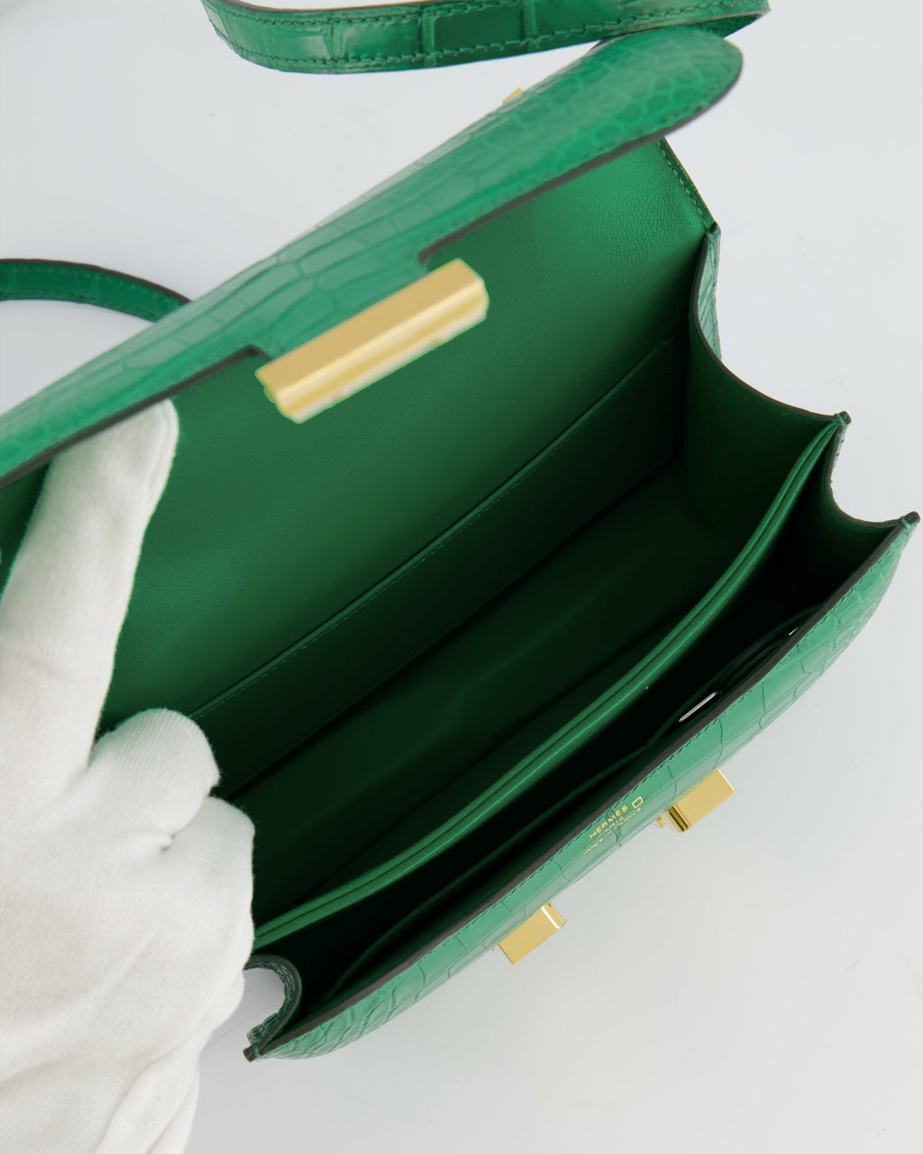 *STORE FRESH* Hermès Constance III 18 Bag in Cactus Alligator Mississippiensis Leather with Gold Hardware