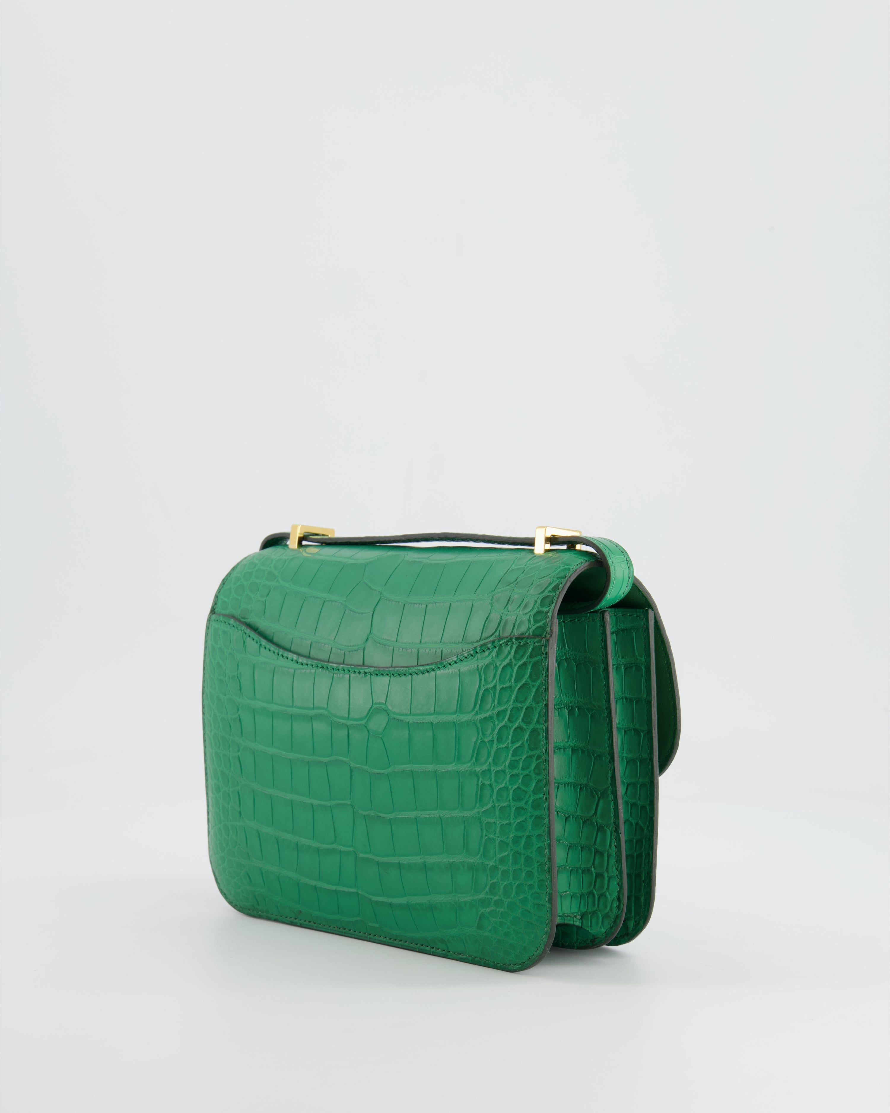 *STORE FRESH* Hermès Constance III 18 Bag in Cactus Alligator Mississippiensis Leather with Gold Hardware