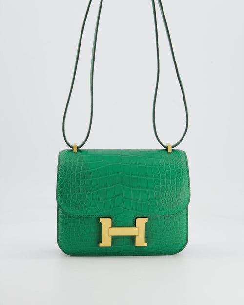 *STORE FRESH* Hermès Constance III 18 Bag in Cactus Alligator Mississippiensis Leather with Gold Hardware