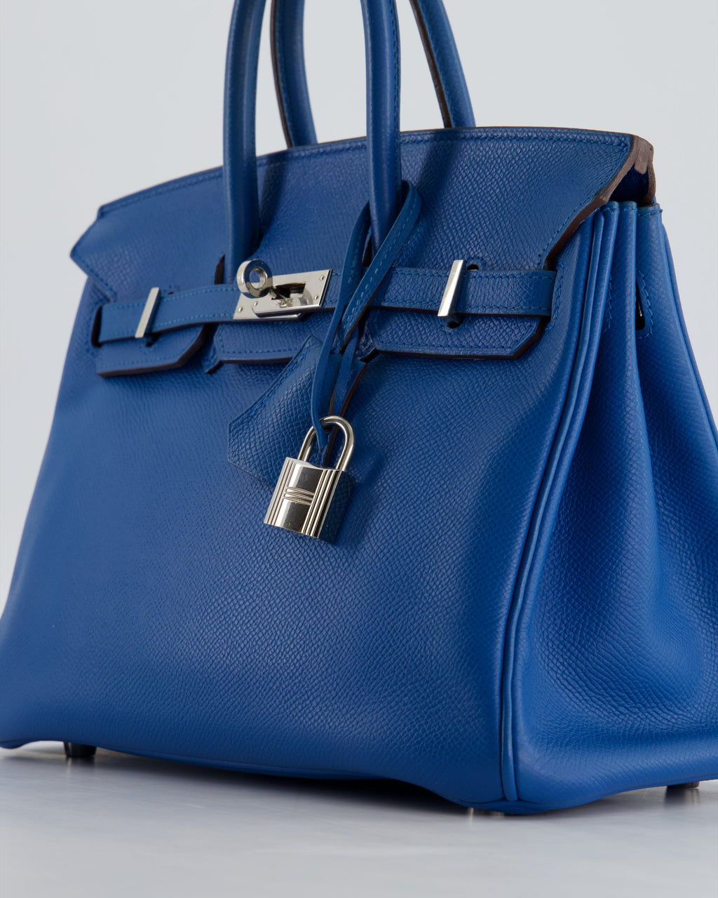 *FIRE PRICE* Hermès Birkin 25 Retourne Bag in Bleu De Galice Epsom Leather with Palladium Hardware