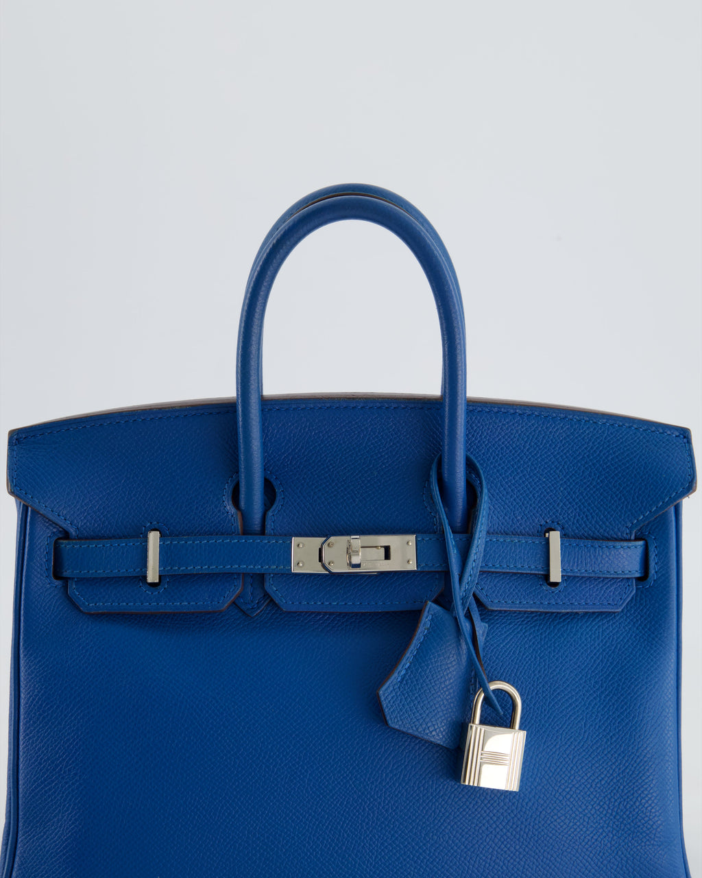 *FIRE PRICE* Hermès Birkin 25 Retourne Bag in Bleu De Galice Epsom Leather with Palladium Hardware