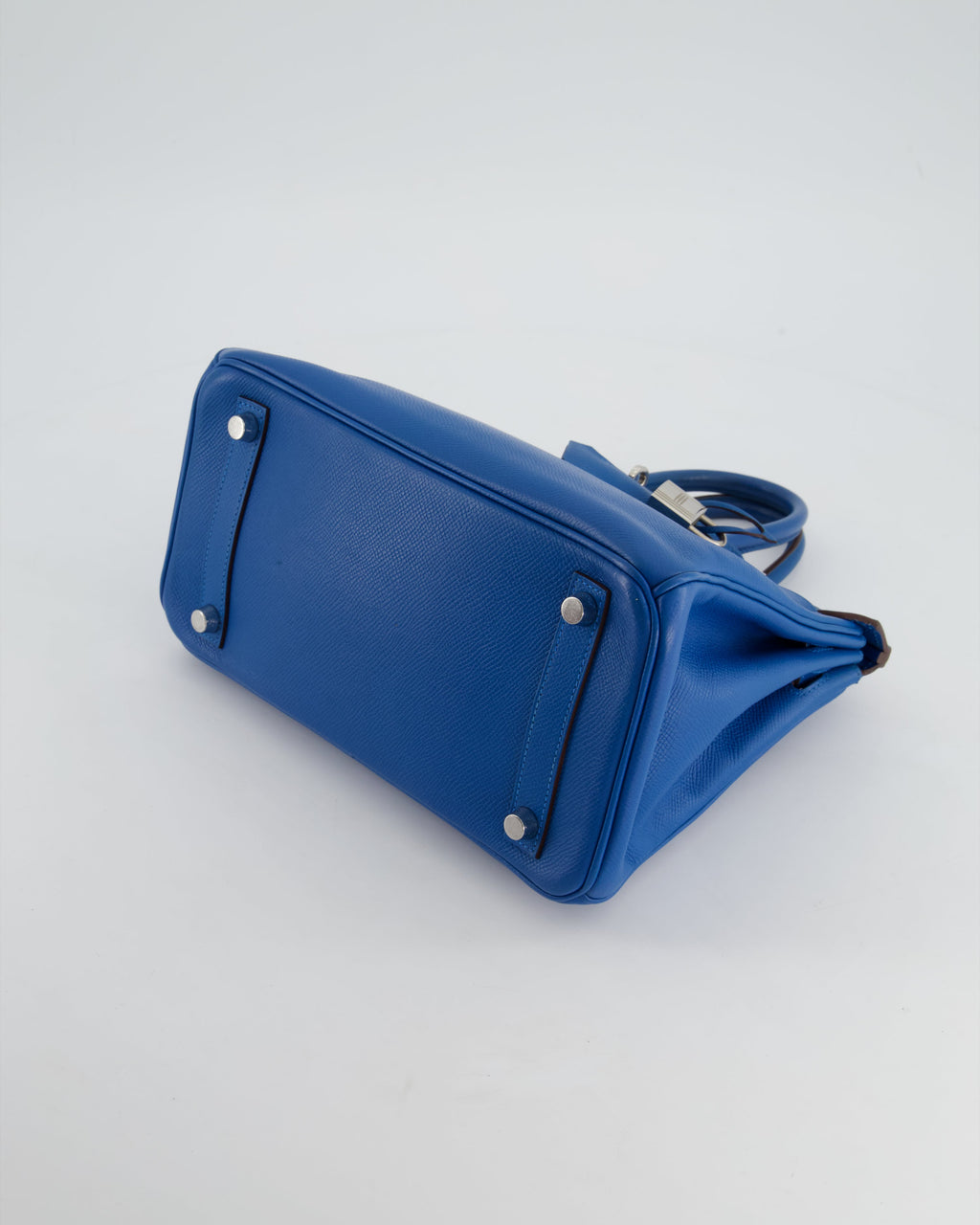 *FIRE PRICE* Hermès Birkin 25 Retourne Bag in Bleu De Galice Epsom Leather with Palladium Hardware