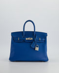 *FIRE PRICE* Hermès Birkin 25 Retourne Bag in Bleu De Galice Epsom Leather with Palladium Hardware