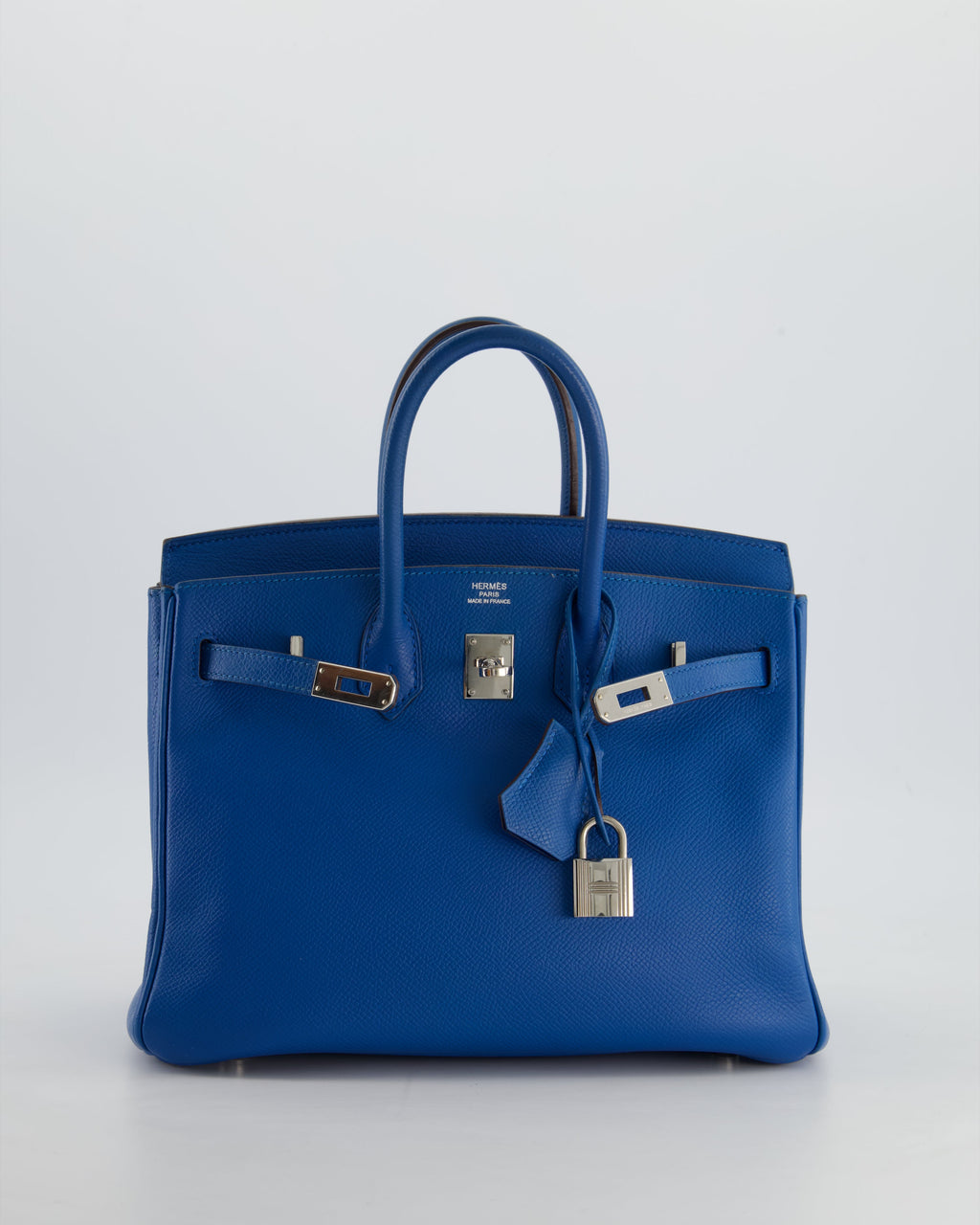 *FIRE PRICE* Hermès Birkin 25 Retourne Bag in Bleu De Galice Epsom Leather with Palladium Hardware