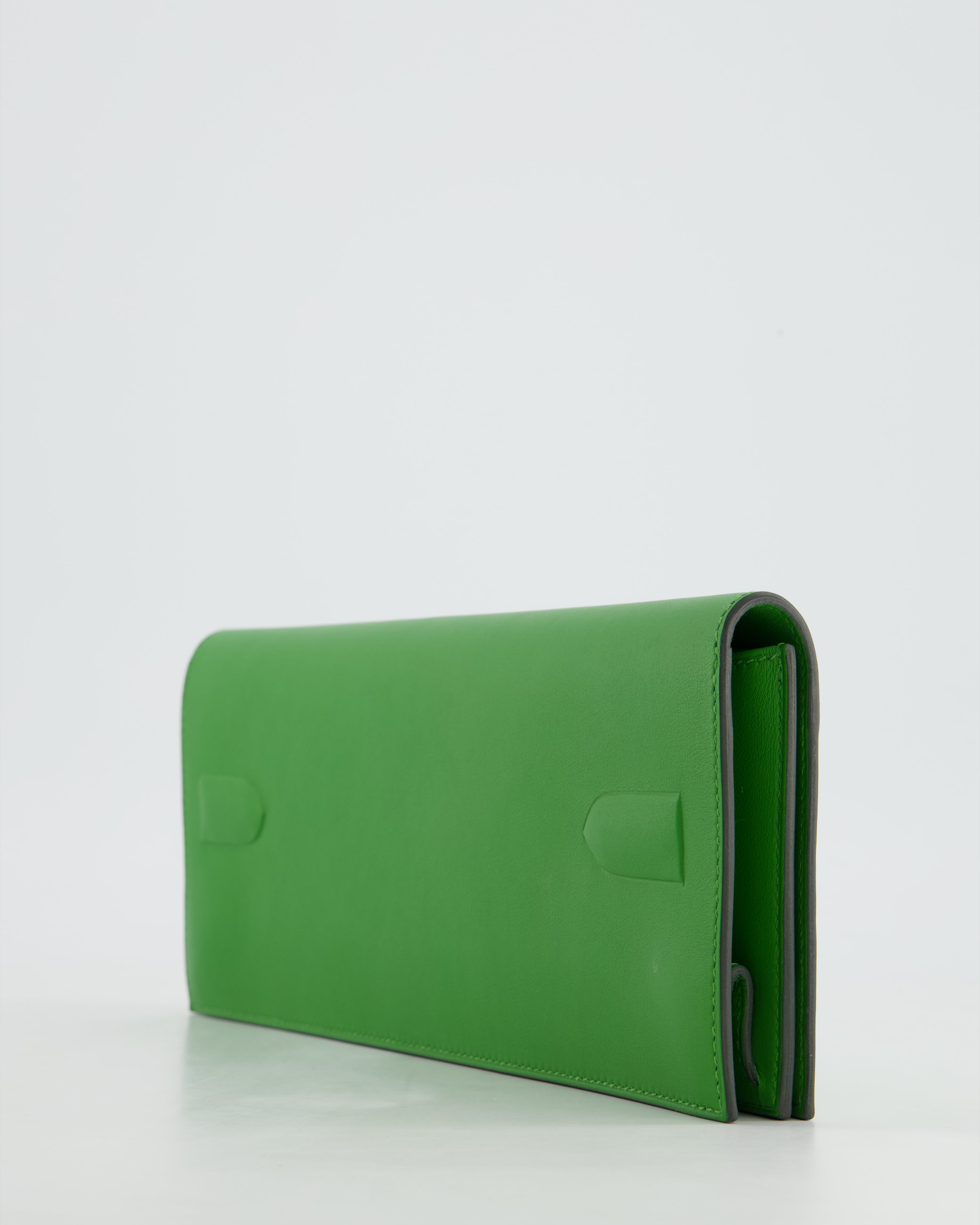 Hermès Birkin Cut Shadow Bag In Vert Yucca Swift Leather
