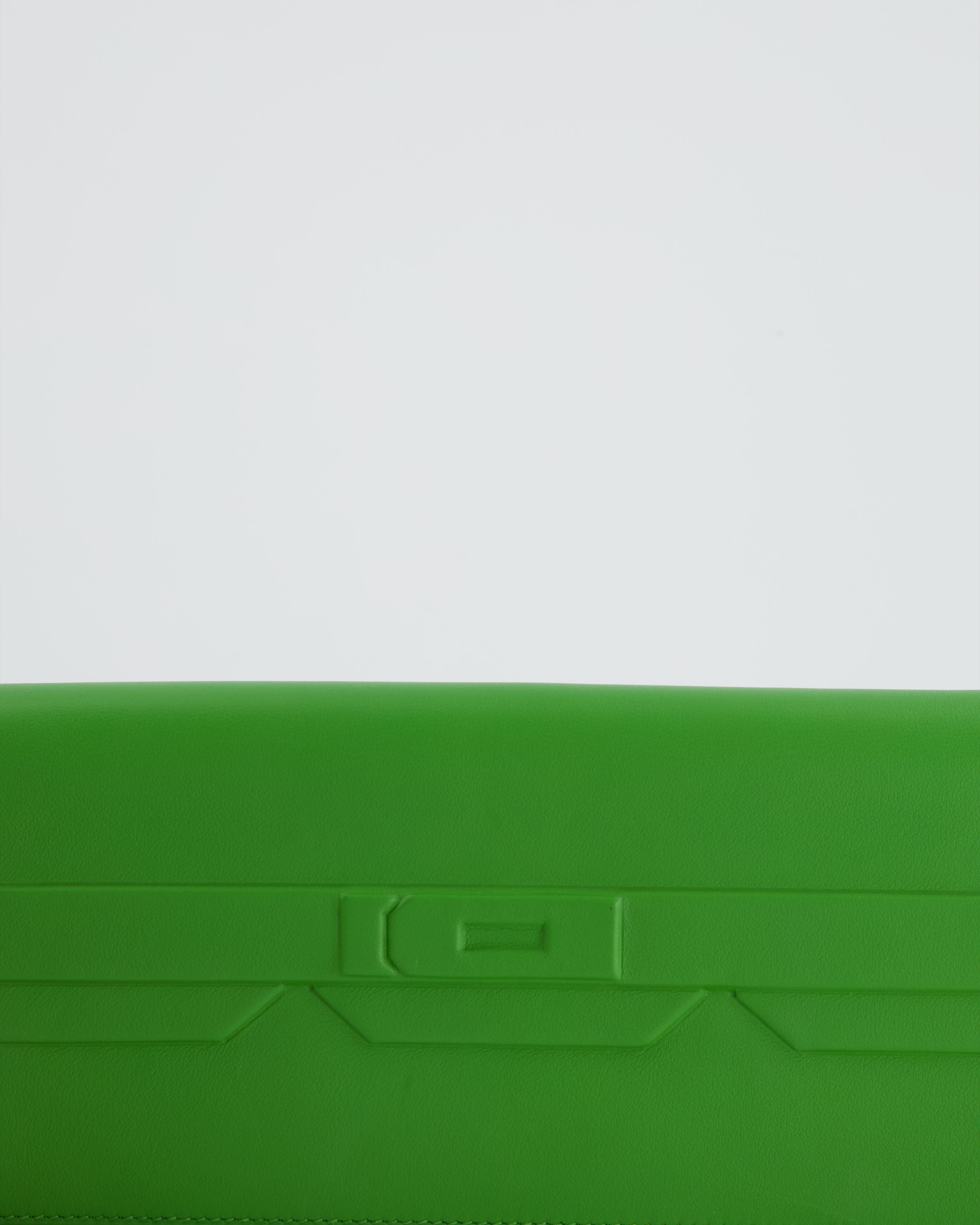 Hermès Birkin Cut Shadow Bag In Vert Yucca Swift Leather