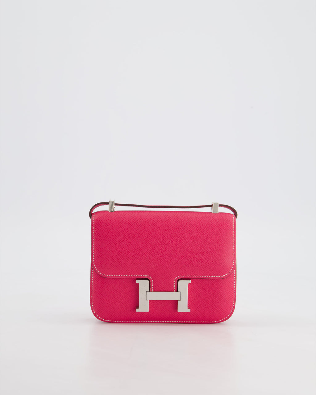 *RARE HOT* Hermès Constance II Micro Bag in Rose Tyrien Epsom Leather with Palladium Hardware