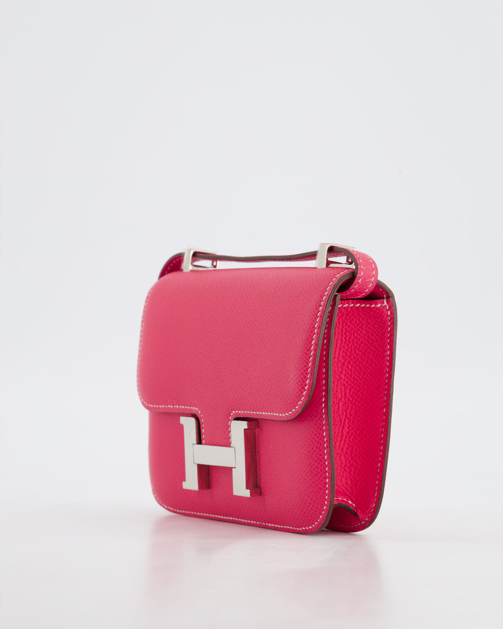 *RARE HOT* Hermès Constance II Micro Bag in Rose Tyrien Epsom Leather with Palladium Hardware