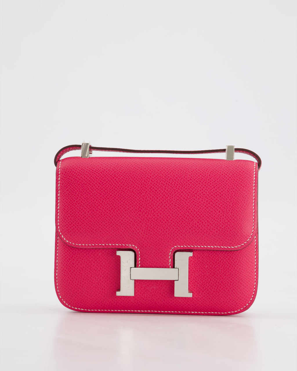 *RARE HOT* Hermès Constance II Micro Bag in Rose Tyrien Epsom Leather with Palladium Hardware