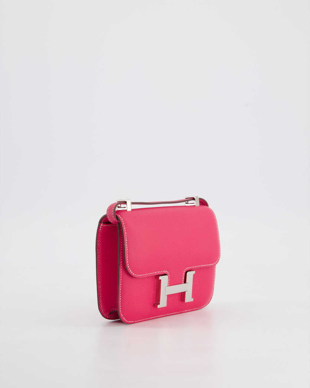 *RARE HOT* Hermès Constance II Micro Bag in Rose Tyrien Epsom Leather with Palladium Hardware