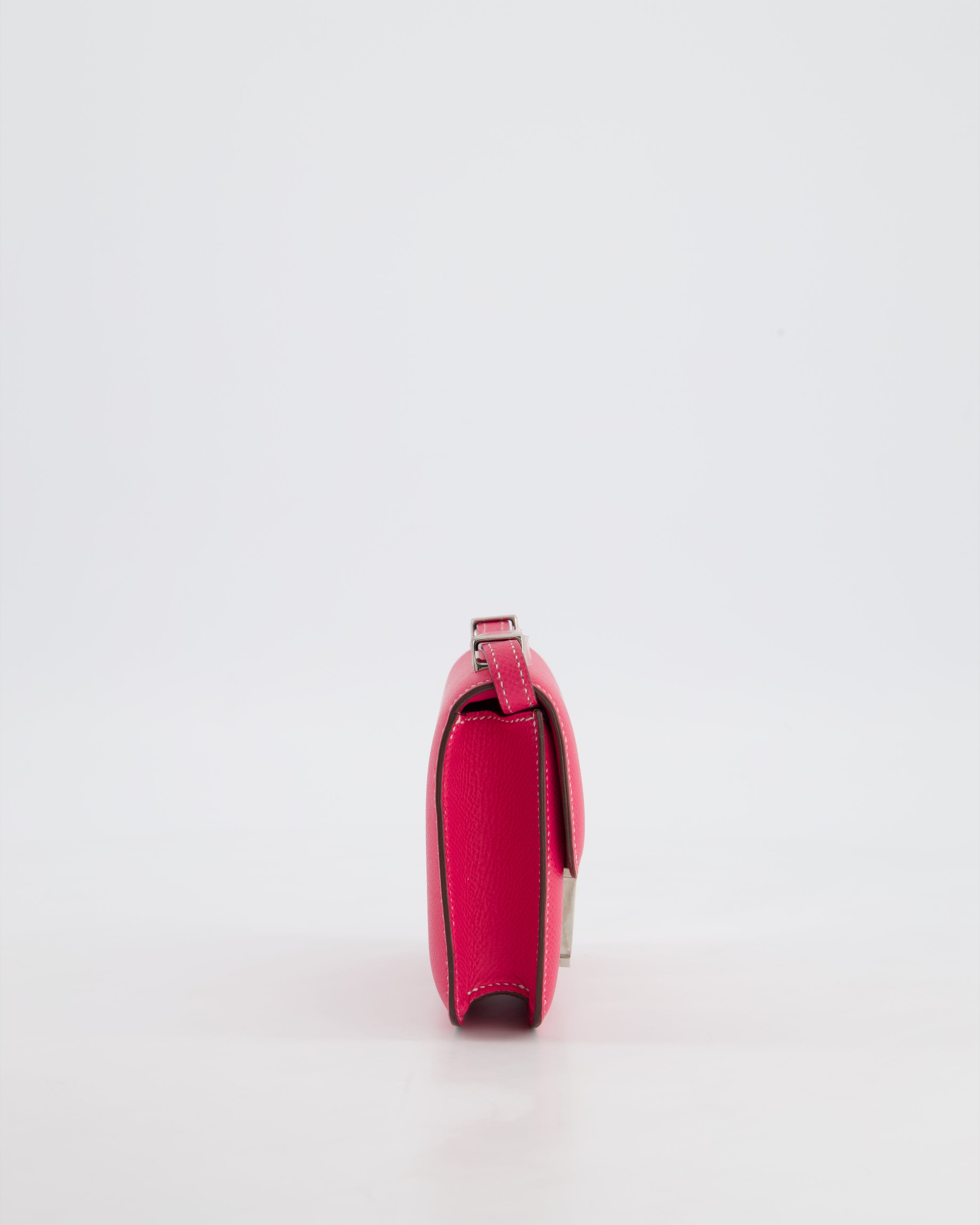 *RARE HOT* Hermès Constance II Micro Bag in Rose Tyrien Epsom Leather with Palladium Hardware