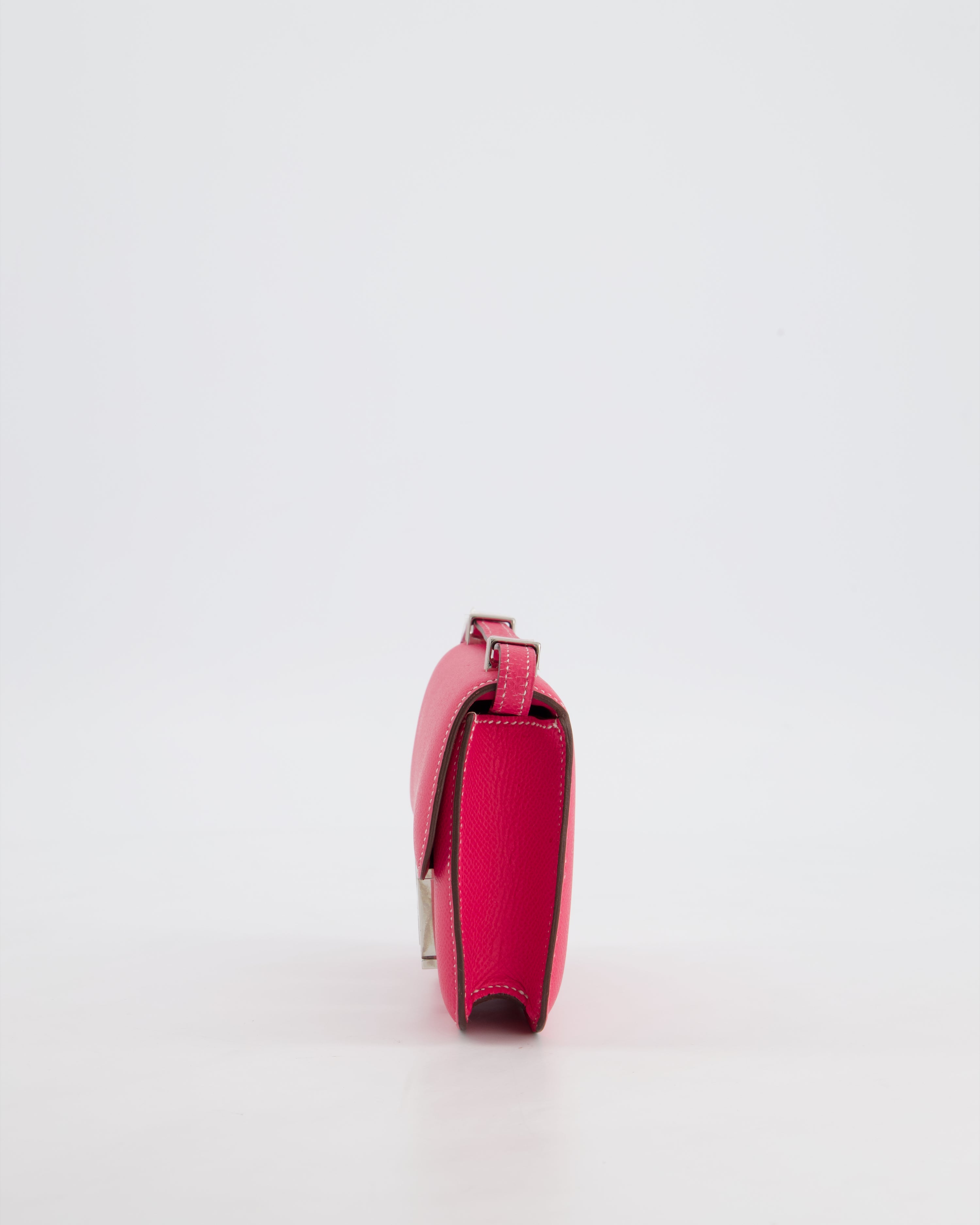*RARE HOT* Hermès Constance II Micro Bag in Rose Tyrien Epsom Leather with Palladium Hardware