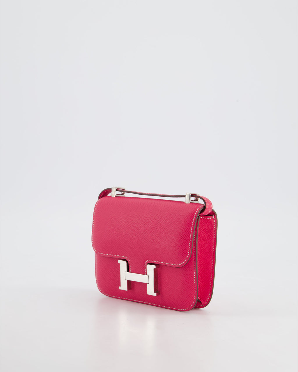 *RARE HOT* Hermès Constance II Micro Bag in Rose Tyrien Epsom Leather with Palladium Hardware