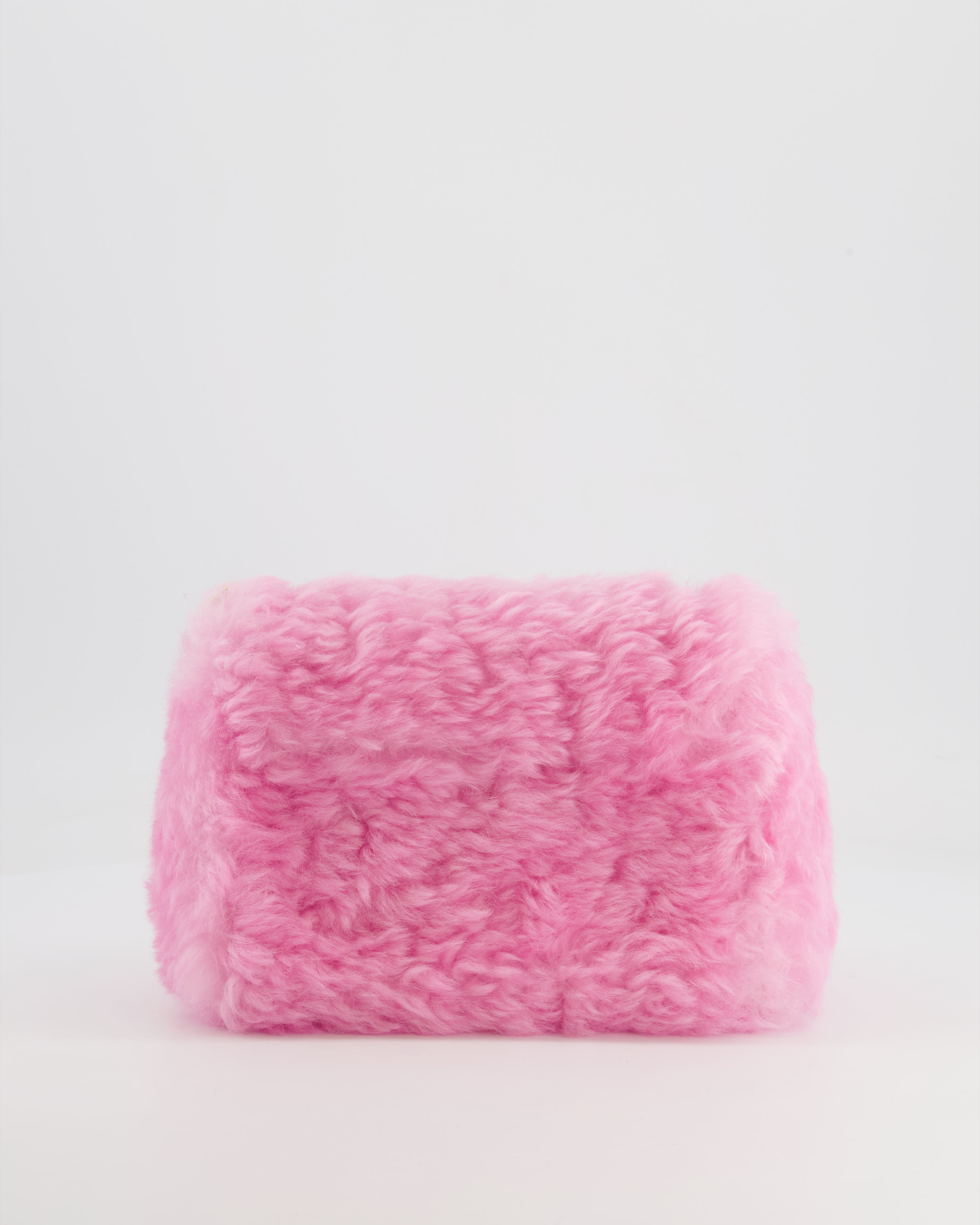 Louis Vuitton Candy Pink Shearling LV Twist PM Bag with Gold Hardware