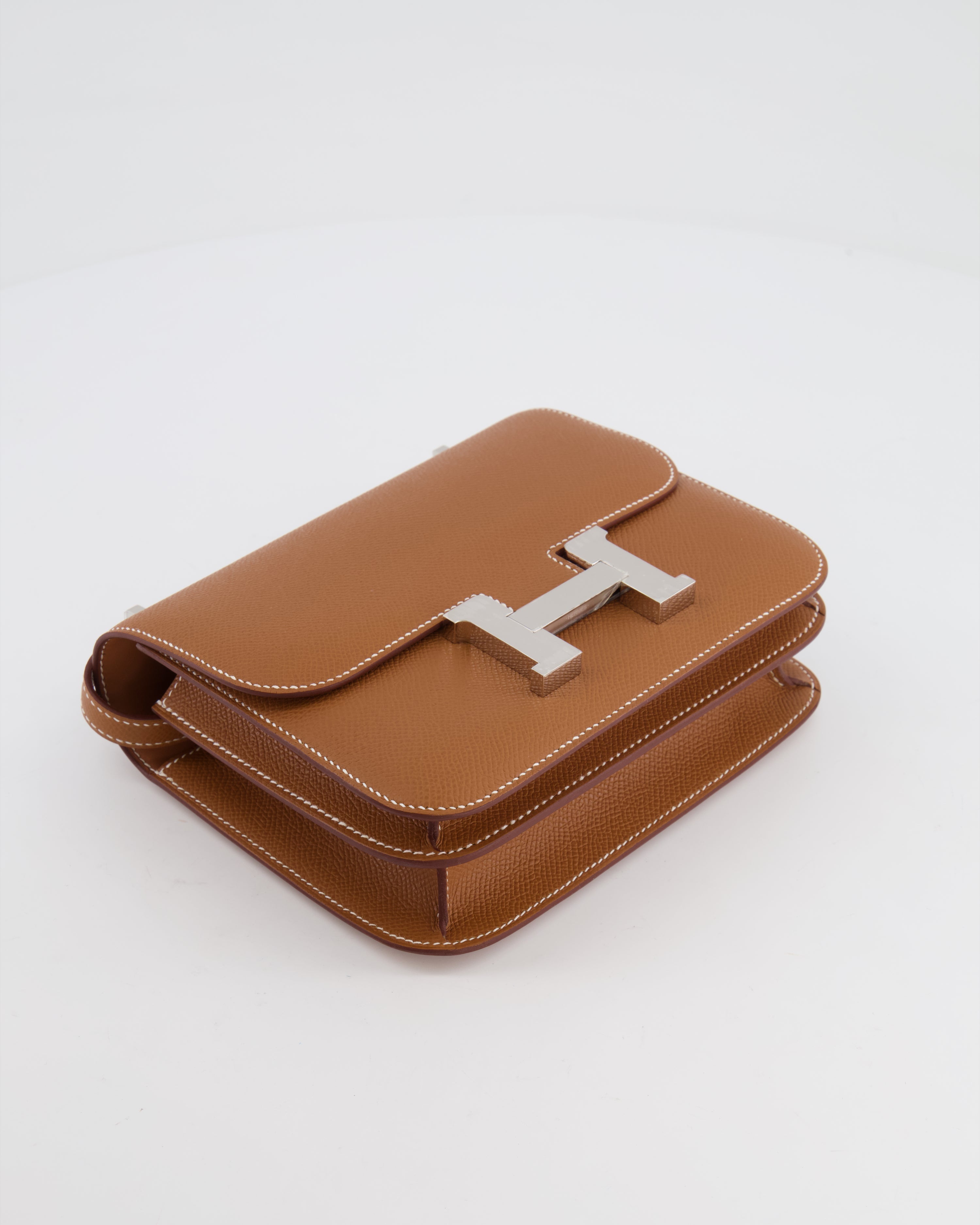 *HOT* Hermès Constance III 18 Miroir Bag in Gold Epsom Leather with Palladium Hardware