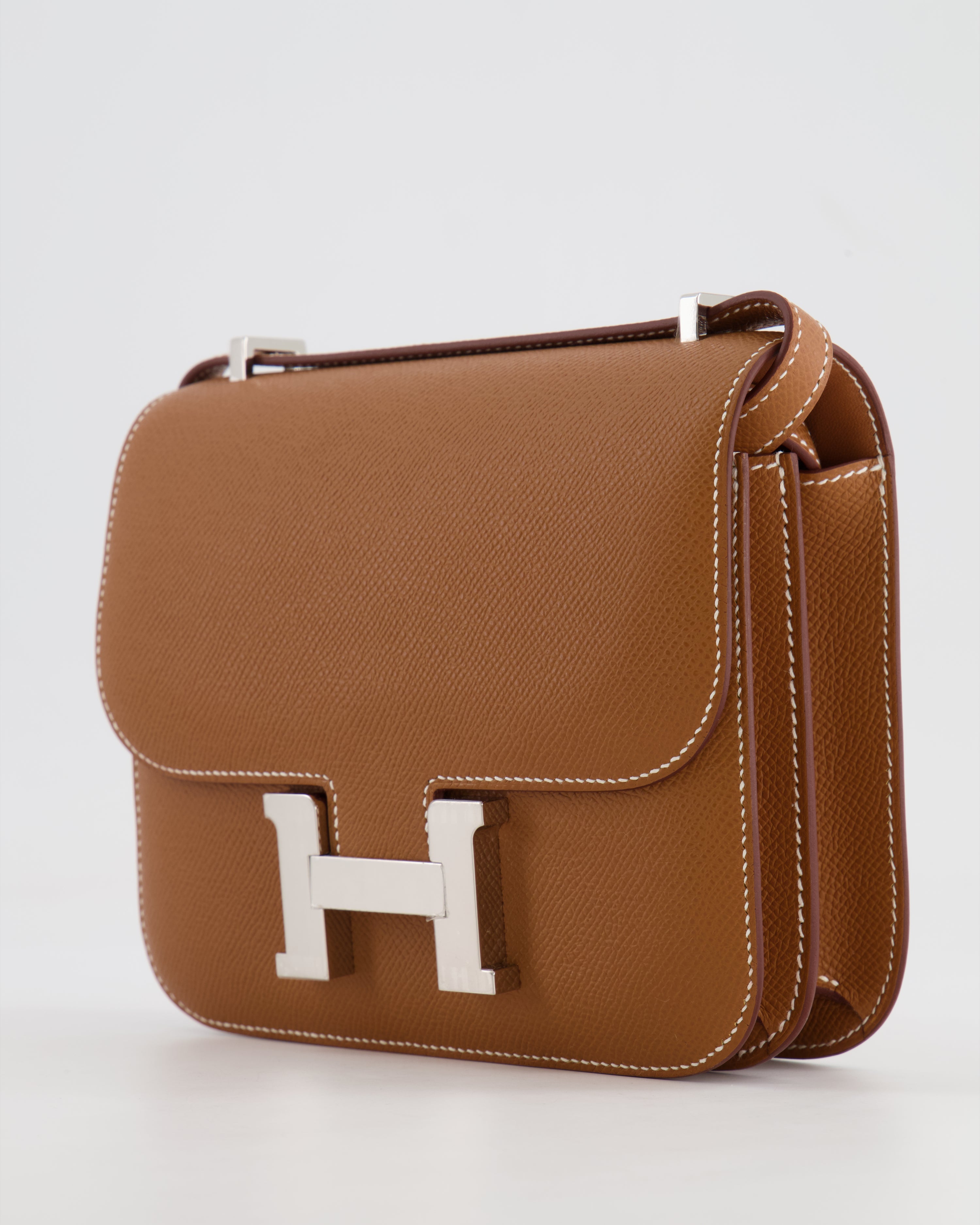 *HOT* Hermès Constance III 18 Miroir Bag in Gold Epsom Leather with Palladium Hardware