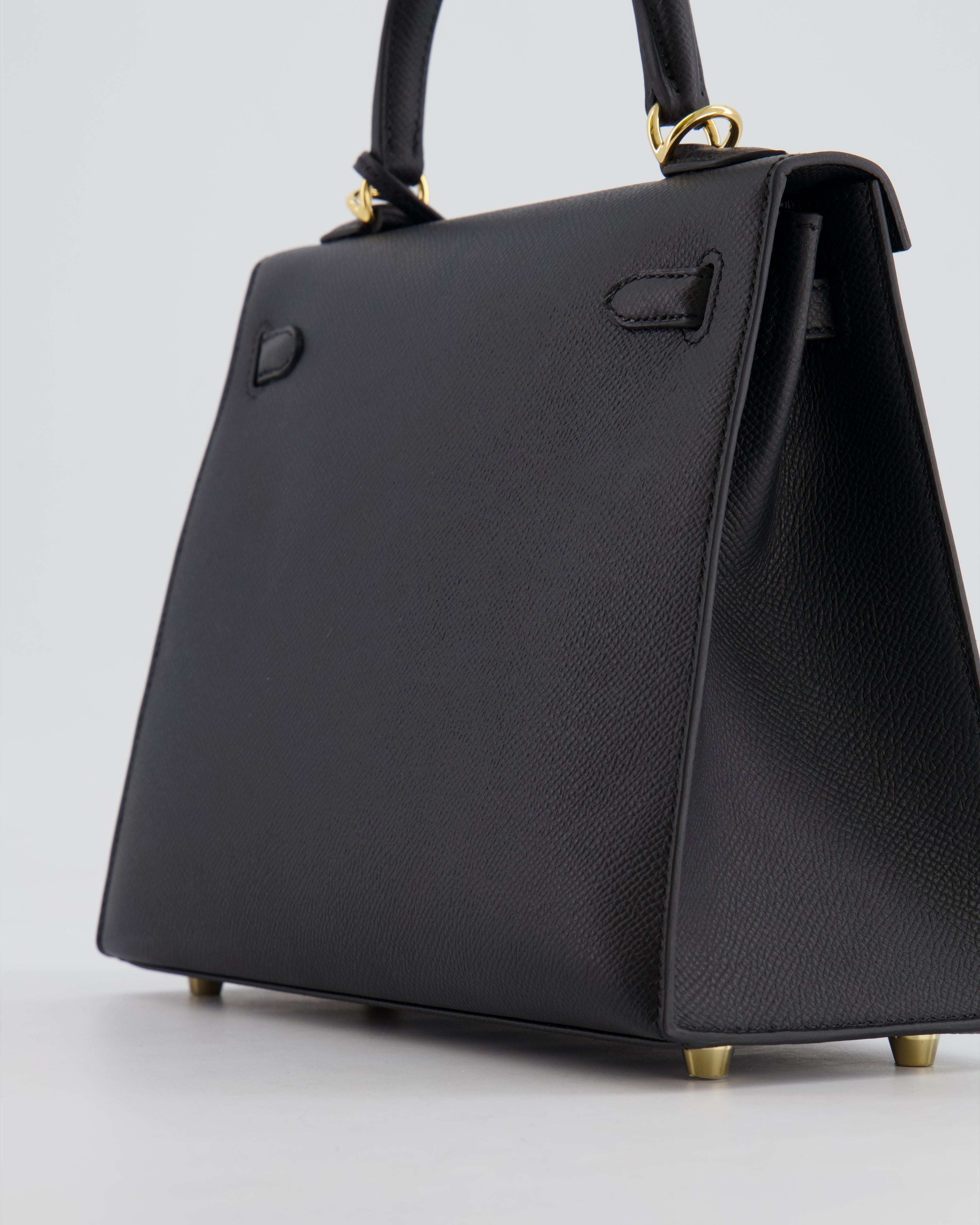 *HOLY GRAIL* Hermès Kelly 25 Sellier Bag in Noir Epsom Leather with Gold Hardware