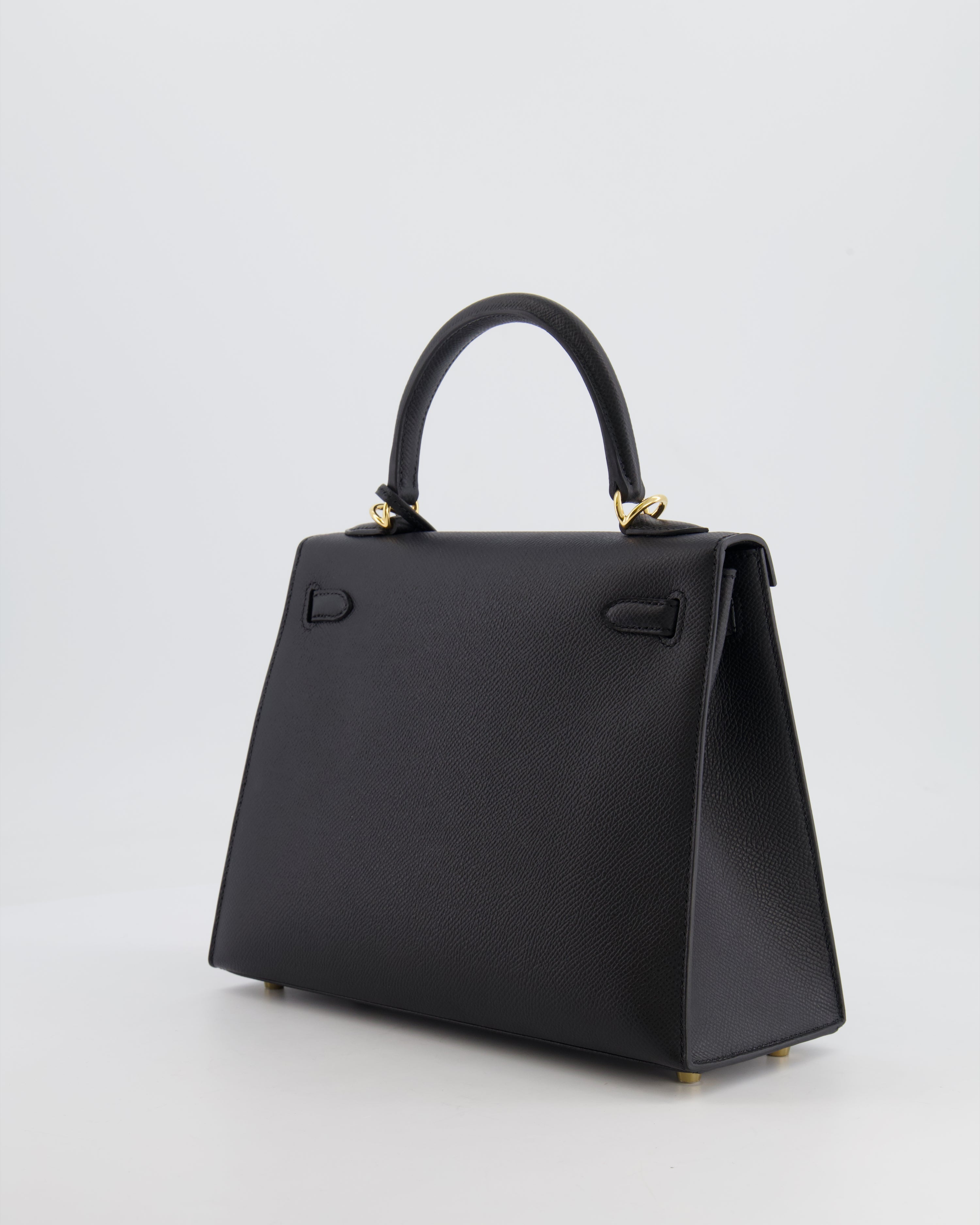 *HOLY GRAIL* Hermès Kelly 25 Sellier Bag in Noir Epsom Leather with Gold Hardware
