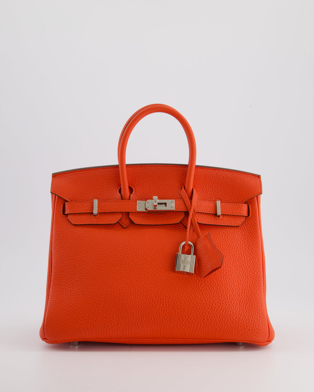 Hermès Birkin 25 Retourne Bag in Capucine Togo Leather and Palladium Hardware