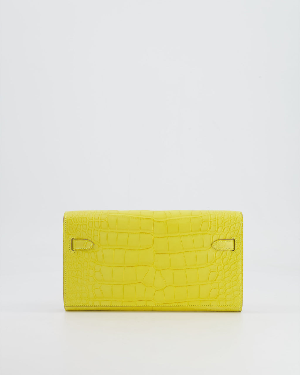 *RARE* Hermès Kelly To Go Bag in Jaune Mimosa Alligator Mississippiensis Leather with Gold Hardware