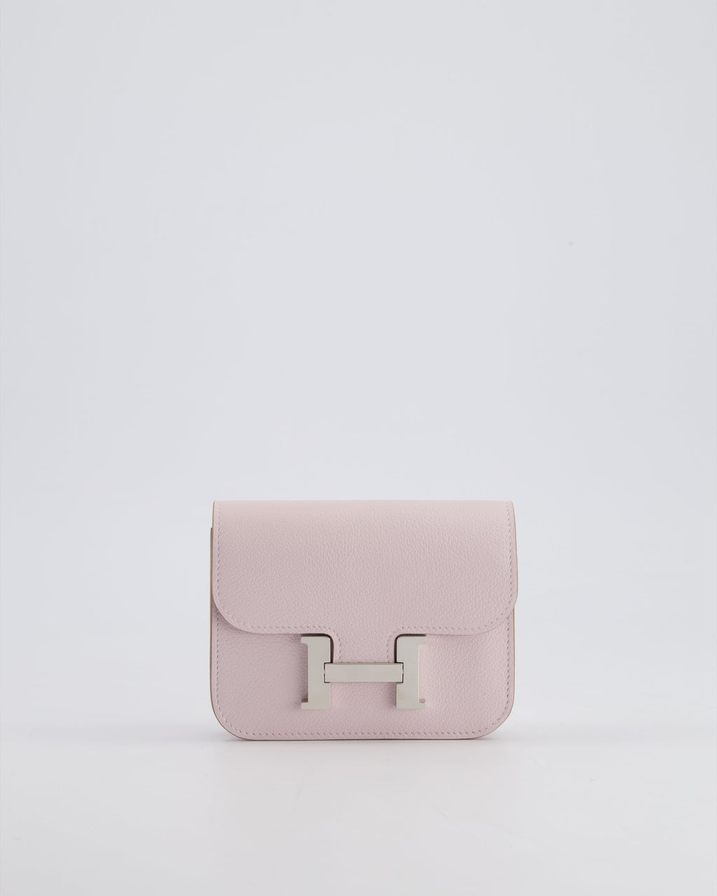 Hermès Constance Slim Belt Wallet Bag in Mauve Pale Evercolor Leather with Palladium Hardware