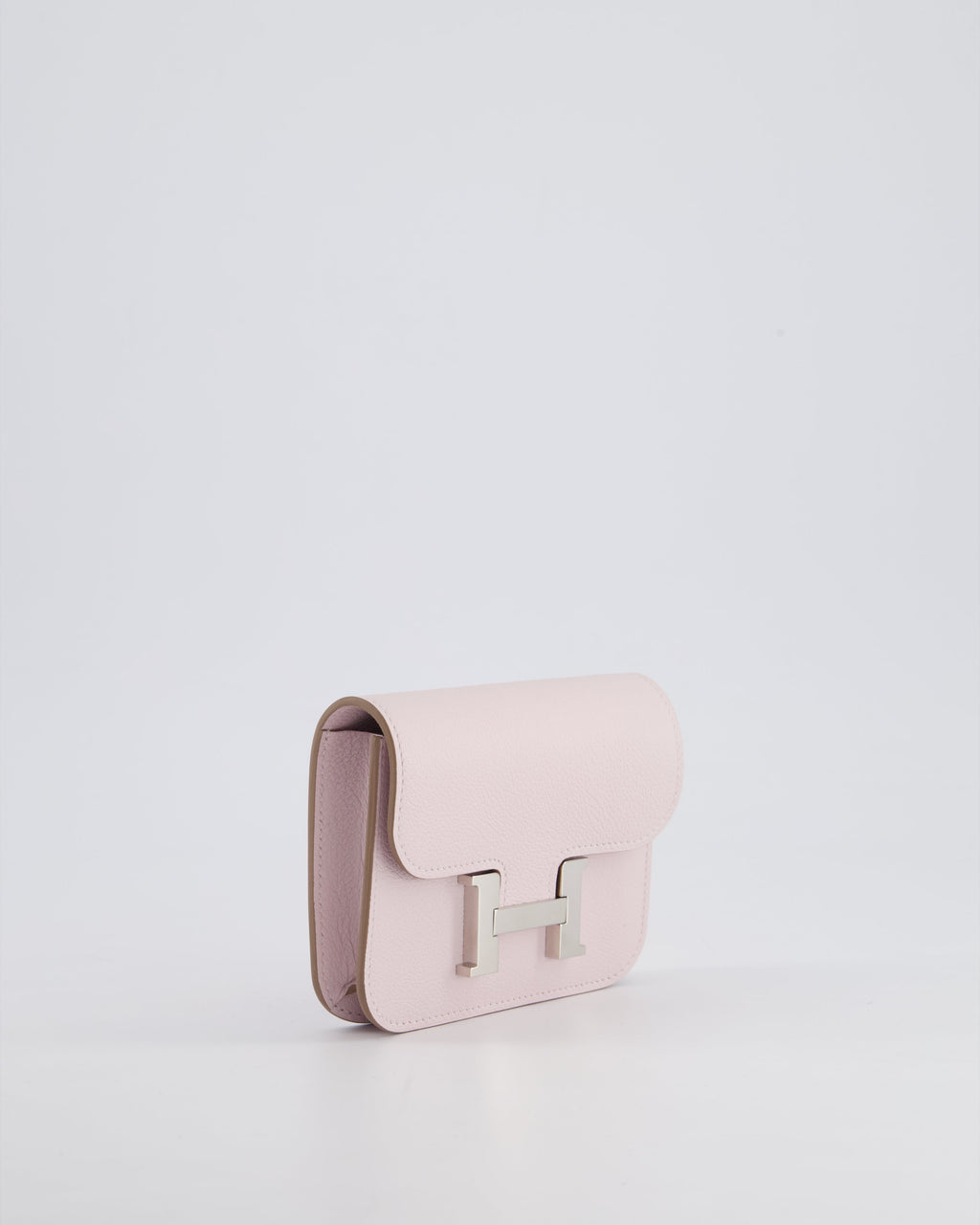 Hermès Constance Slim Belt Wallet Bag in Mauve Pale Evercolor Leather with Palladium Hardware