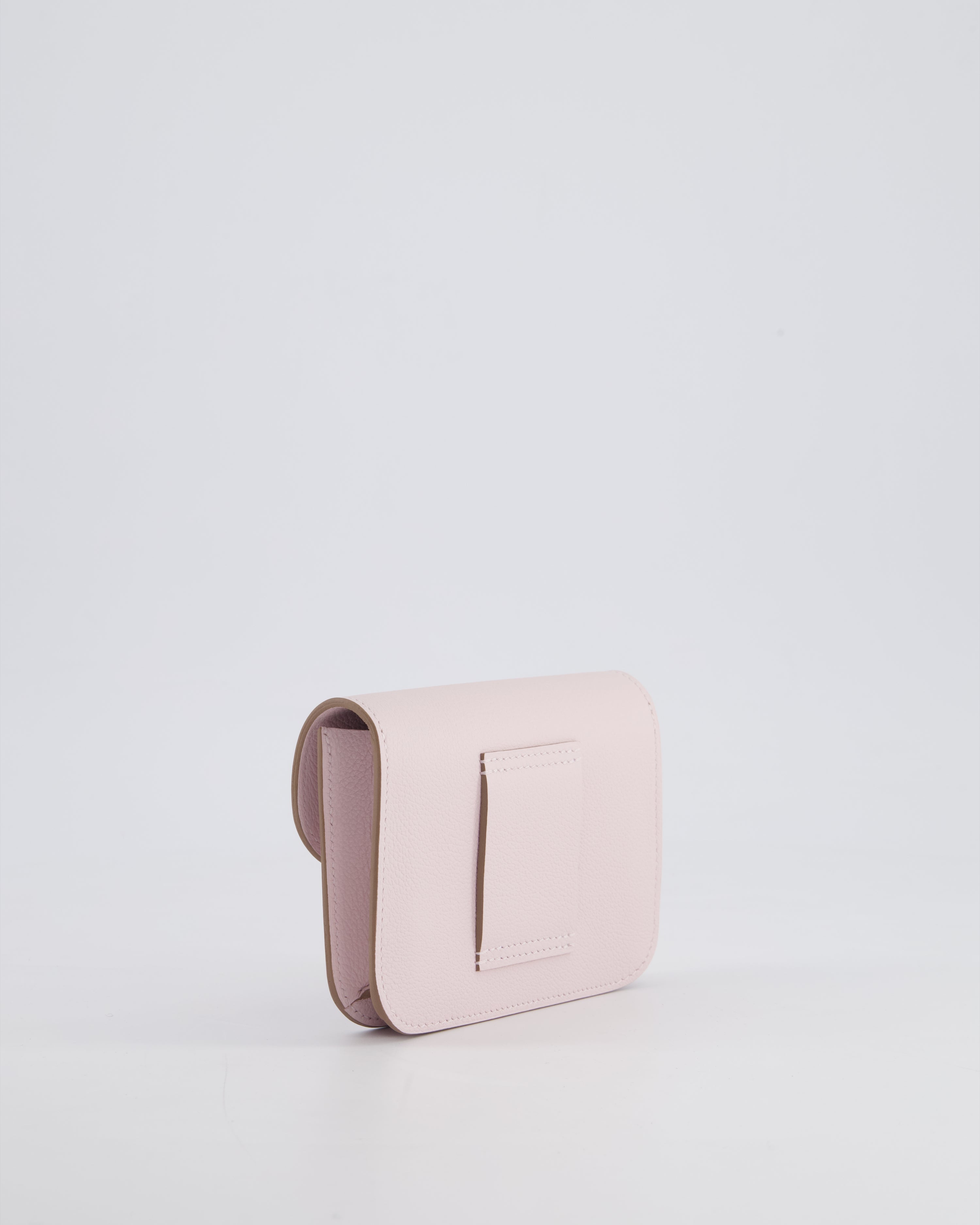 Hermès Constance Slim Belt Wallet Bag in Mauve Pale Evercolor Leather with Palladium Hardware