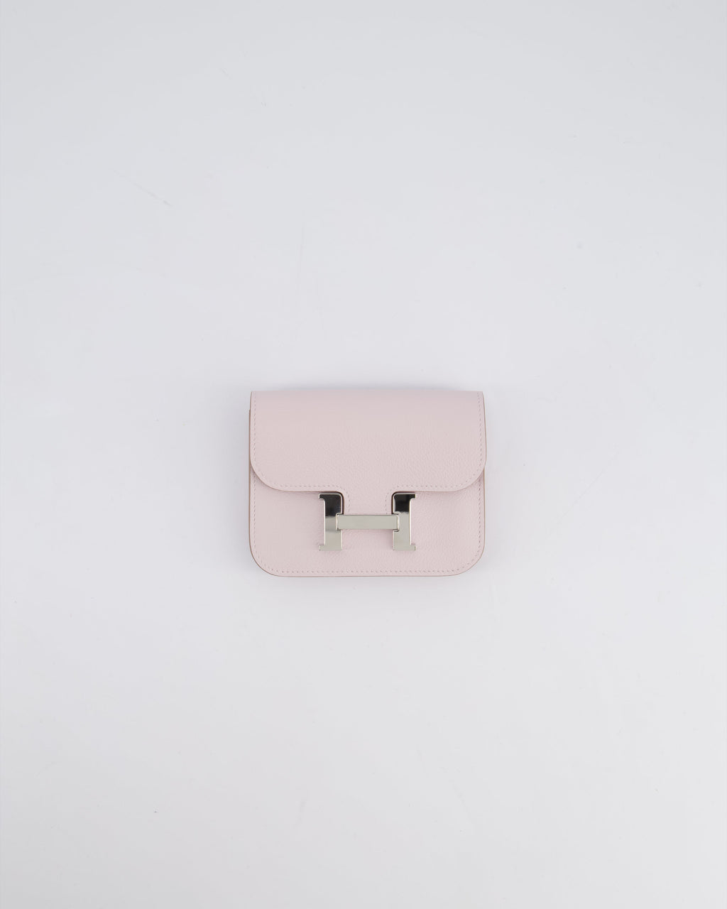 Hermès Constance Slim Belt Wallet Bag in Mauve Pale Evercolor Leather with Palladium Hardware