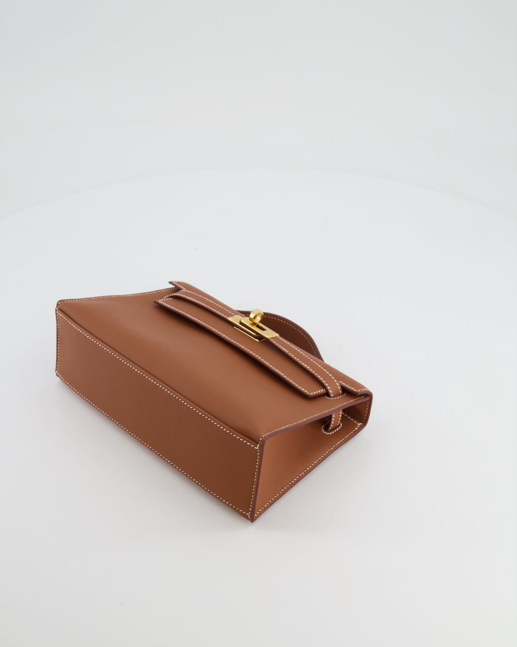 *RARE* Hermès Mini Kelly Pochette Bag in Gold Swift Leather with Gold Hardware