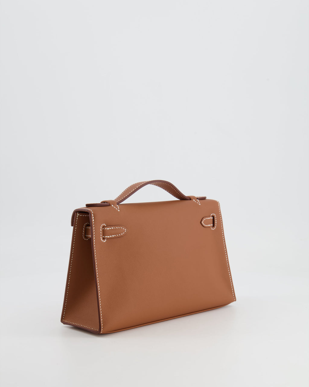 *RARE* Hermès Mini Kelly Pochette Bag in Gold Swift Leather with Gold Hardware